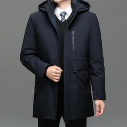 Men Winter Parka Thick Warm Duck Down Jacket Waterproof Windproof 0