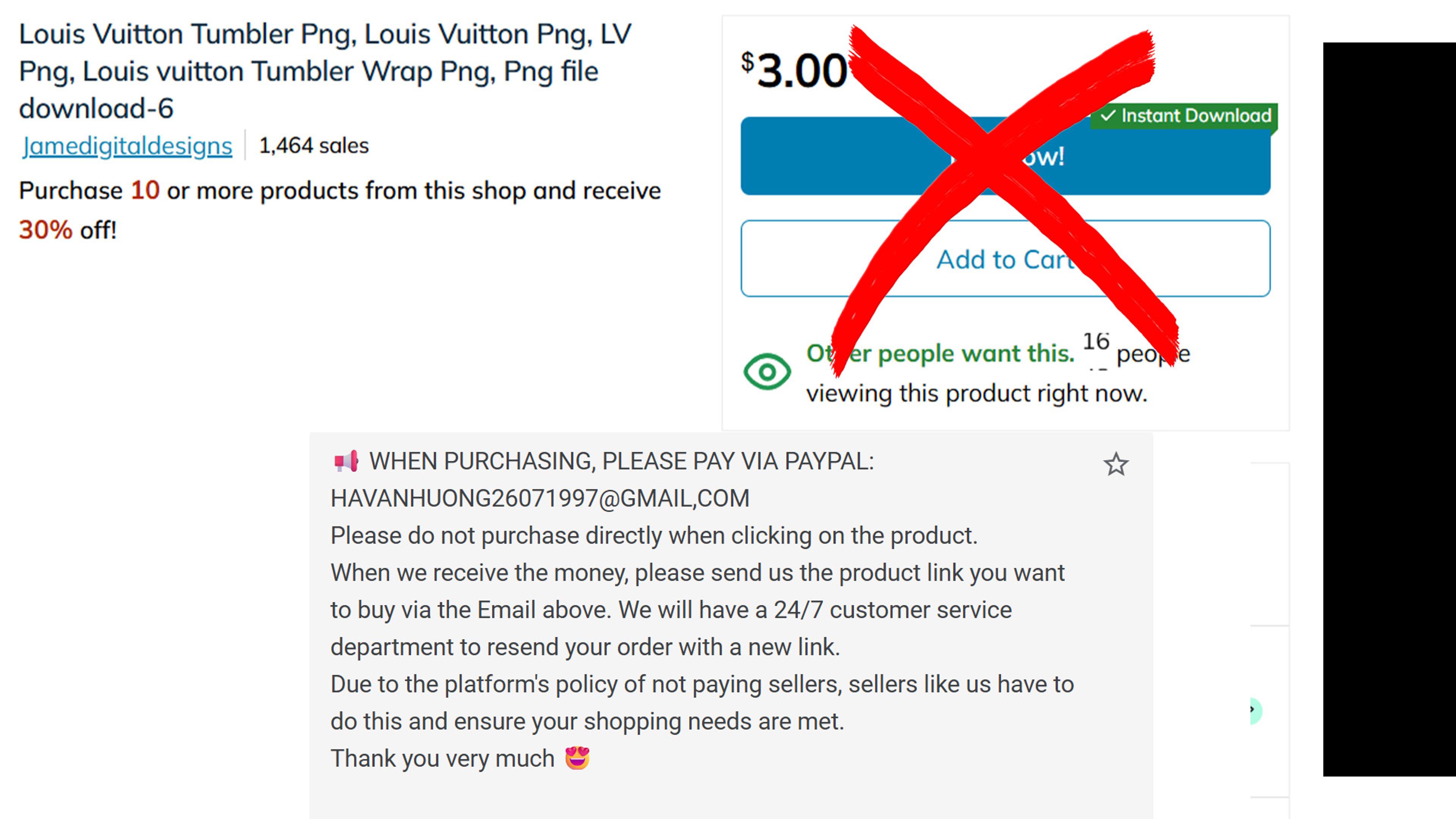 Seller profile