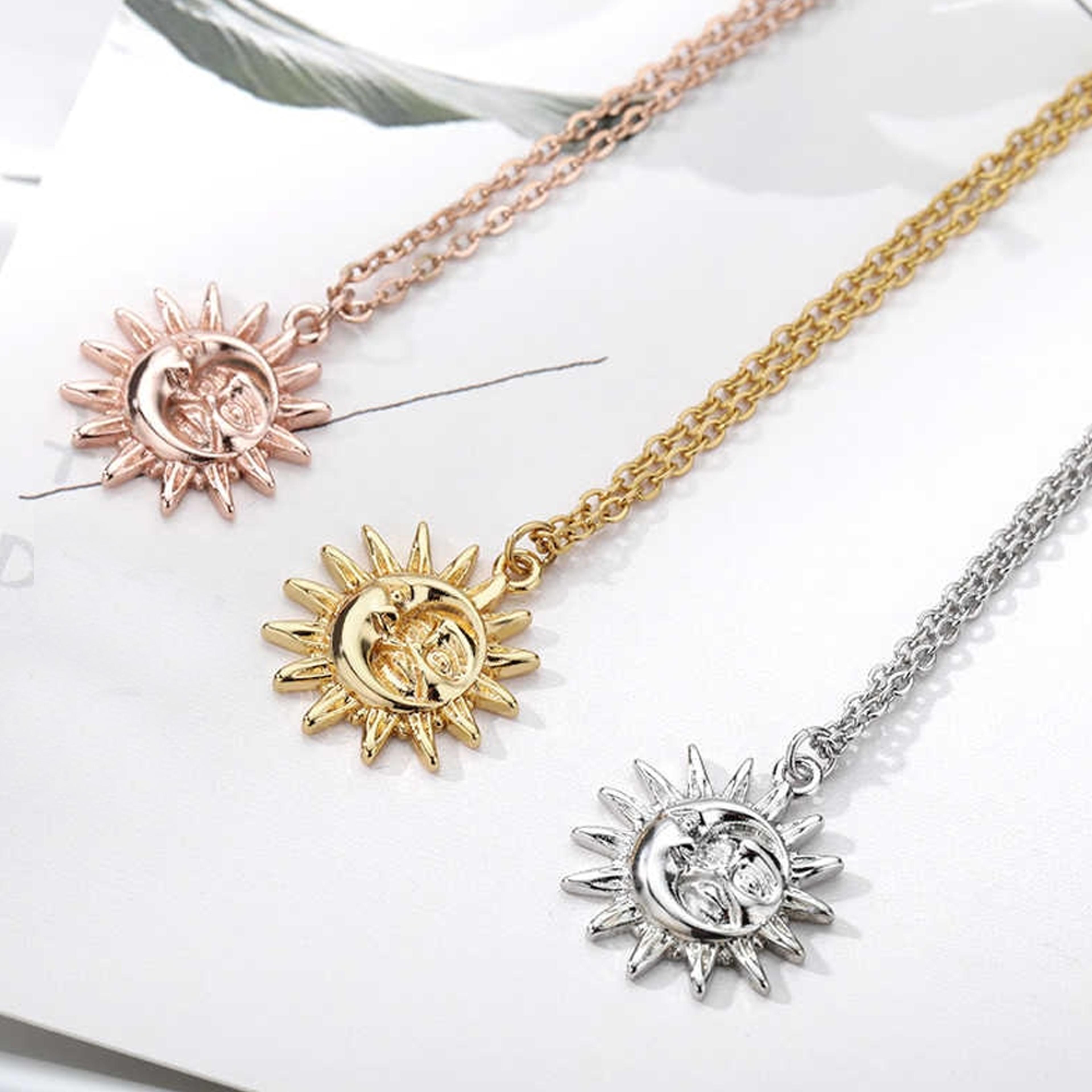 stainlesssteeldaintysunpendantnecklace4