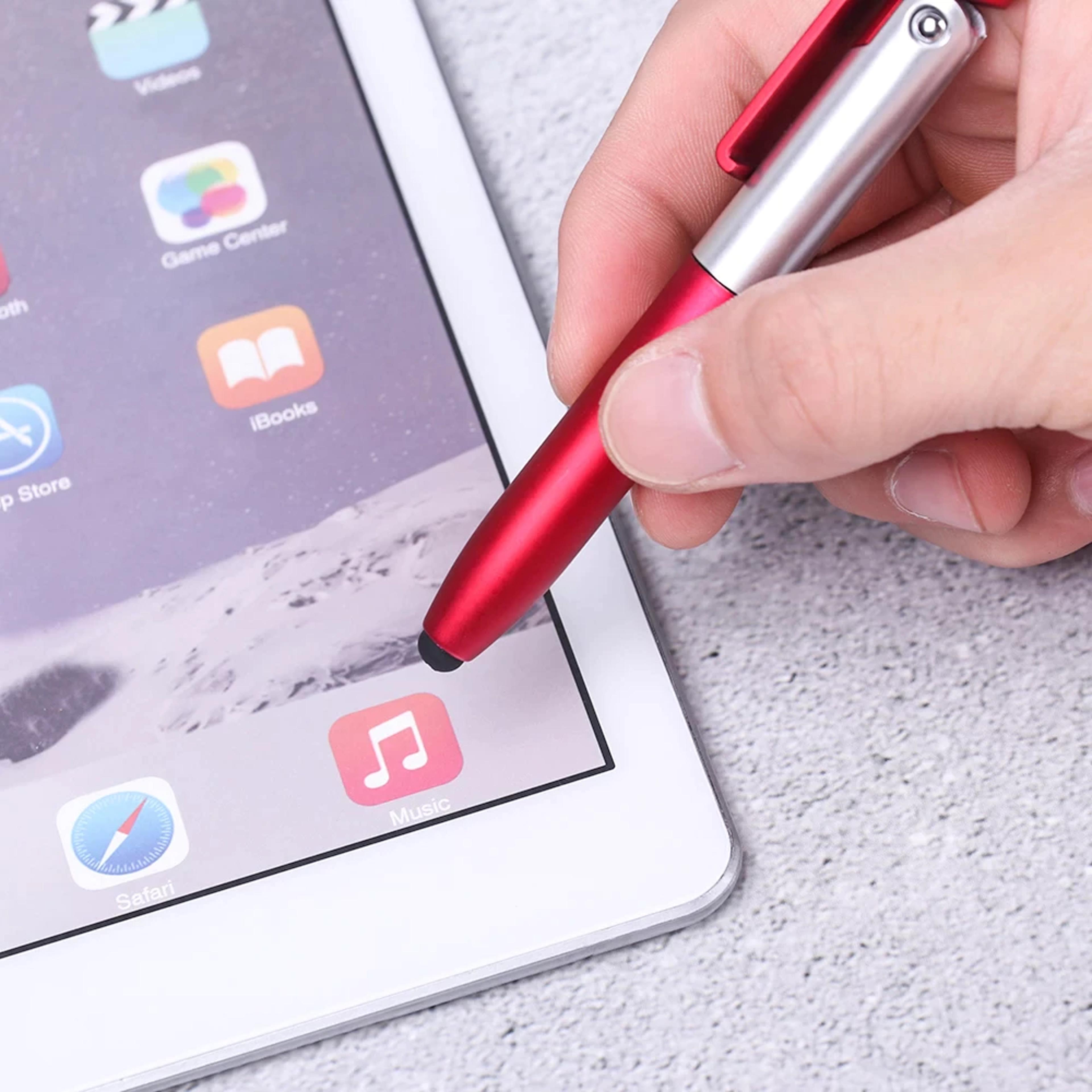 4-in-1 Mobile Phone Stand Pen red