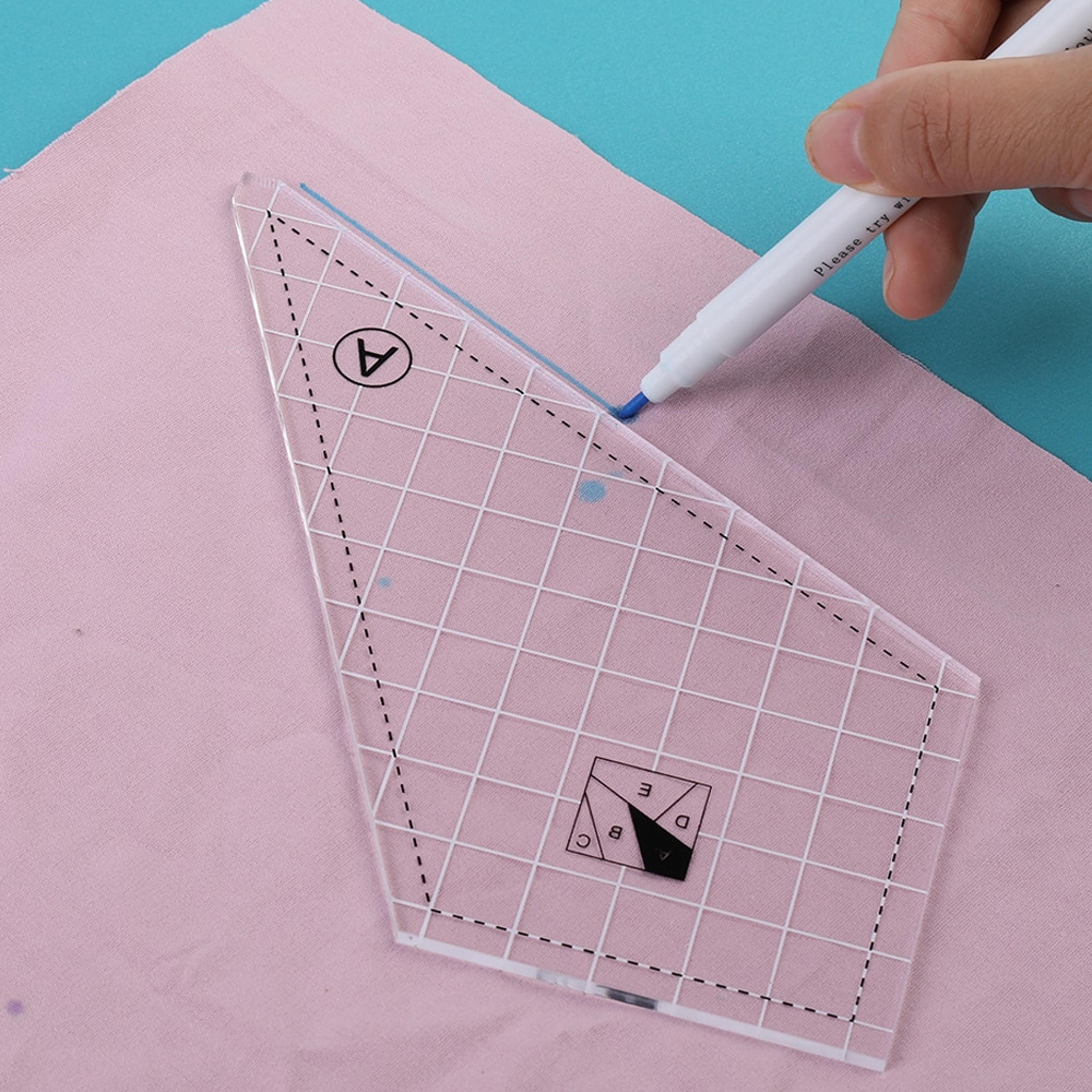 creative quilting cutting template set for cloths
