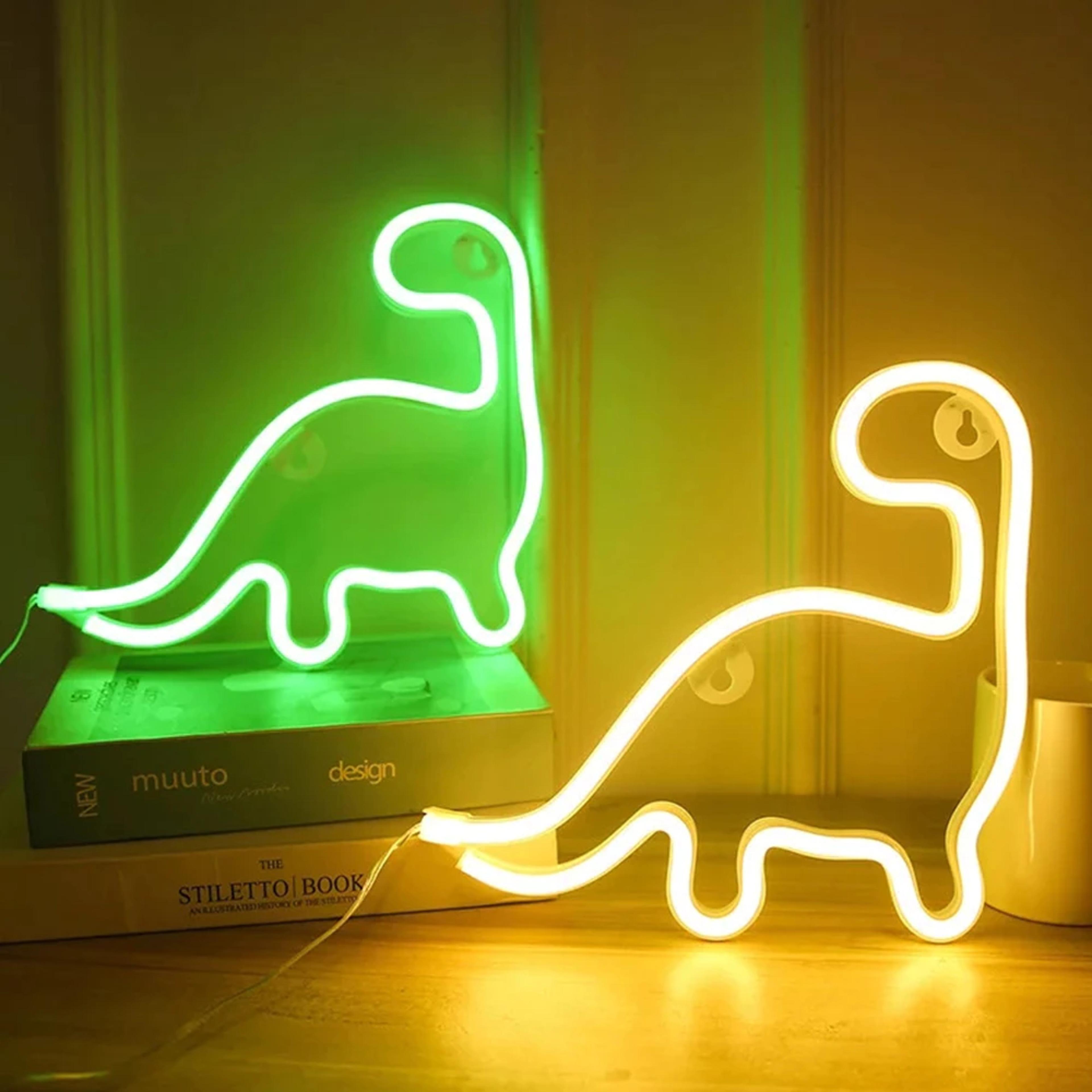 Cute Glowing Neon Dinosaurs Sign 2