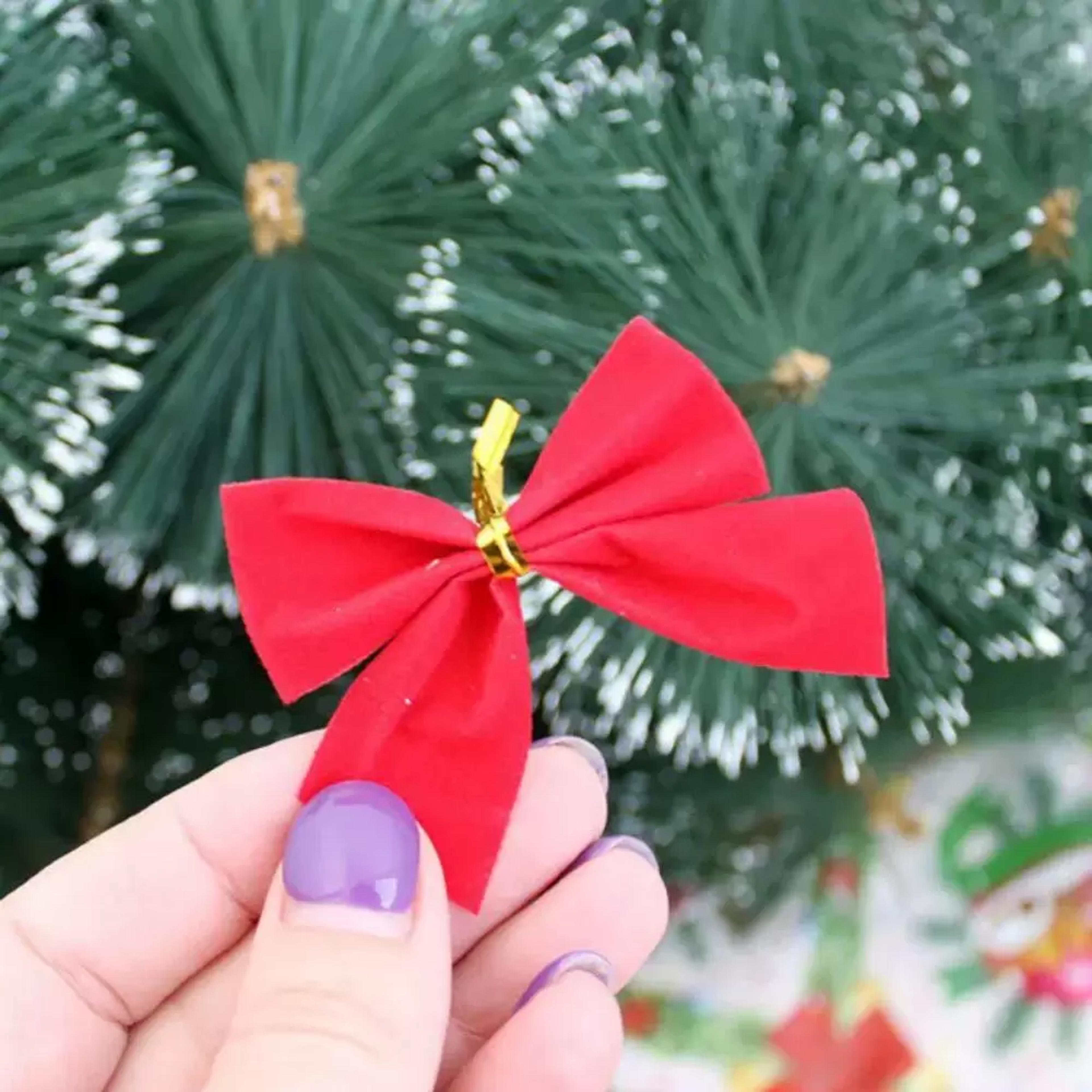 Cute Mini Christmas Bows For Tree Decoration 2