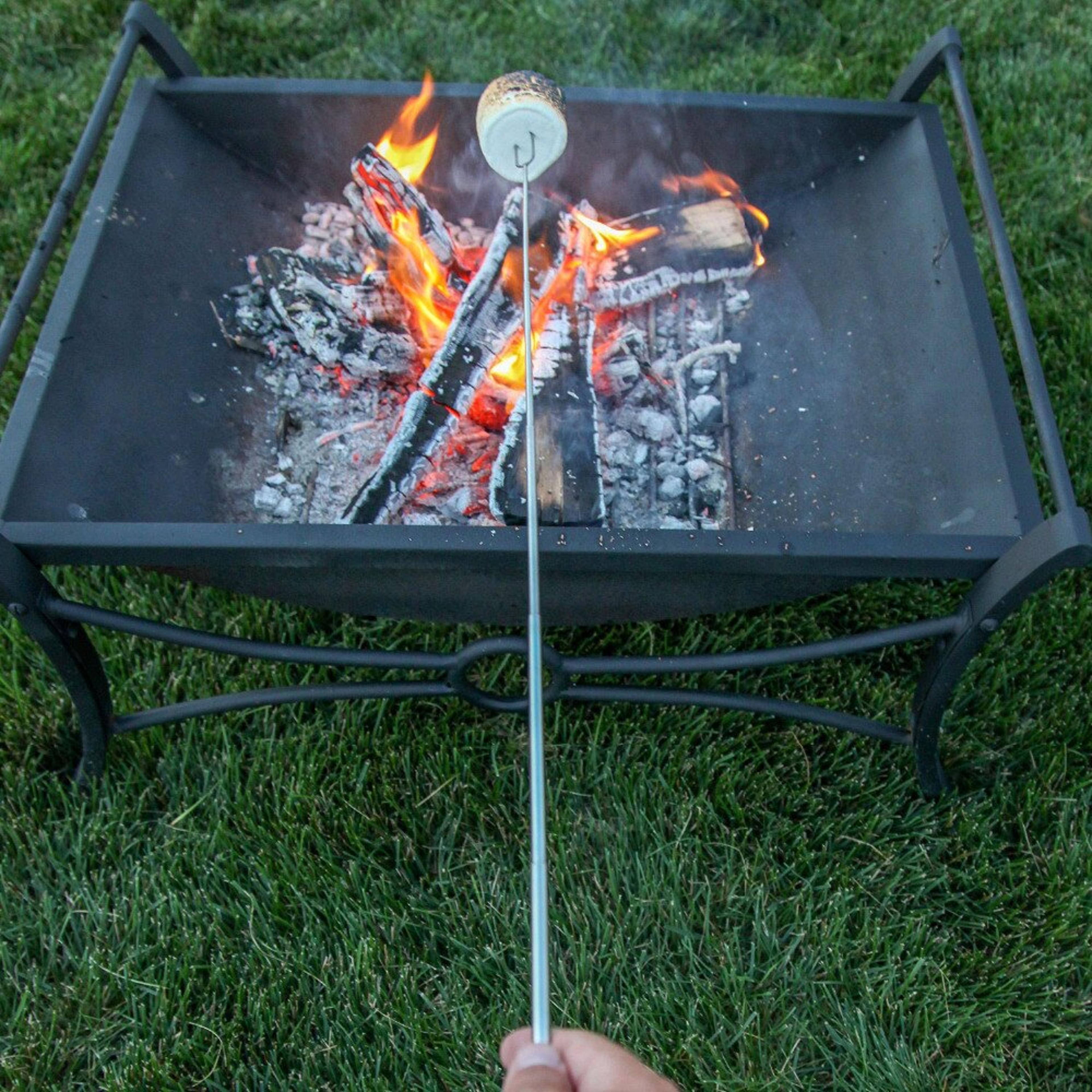 Extendable Stainless Steel Marshmallow Roasting Sticks With Wooden Handle, 8 Pcs 4