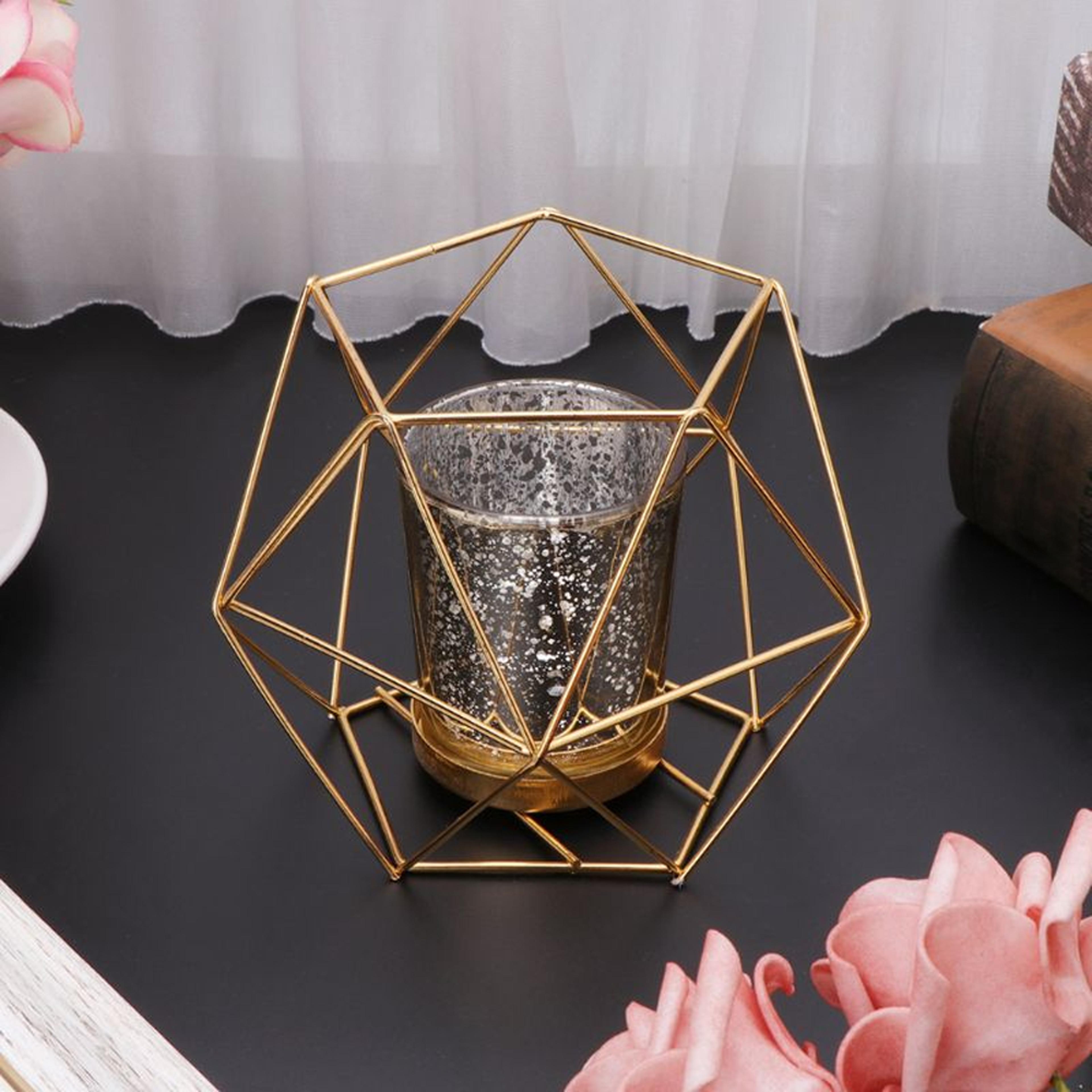 geometric candle holder lantern