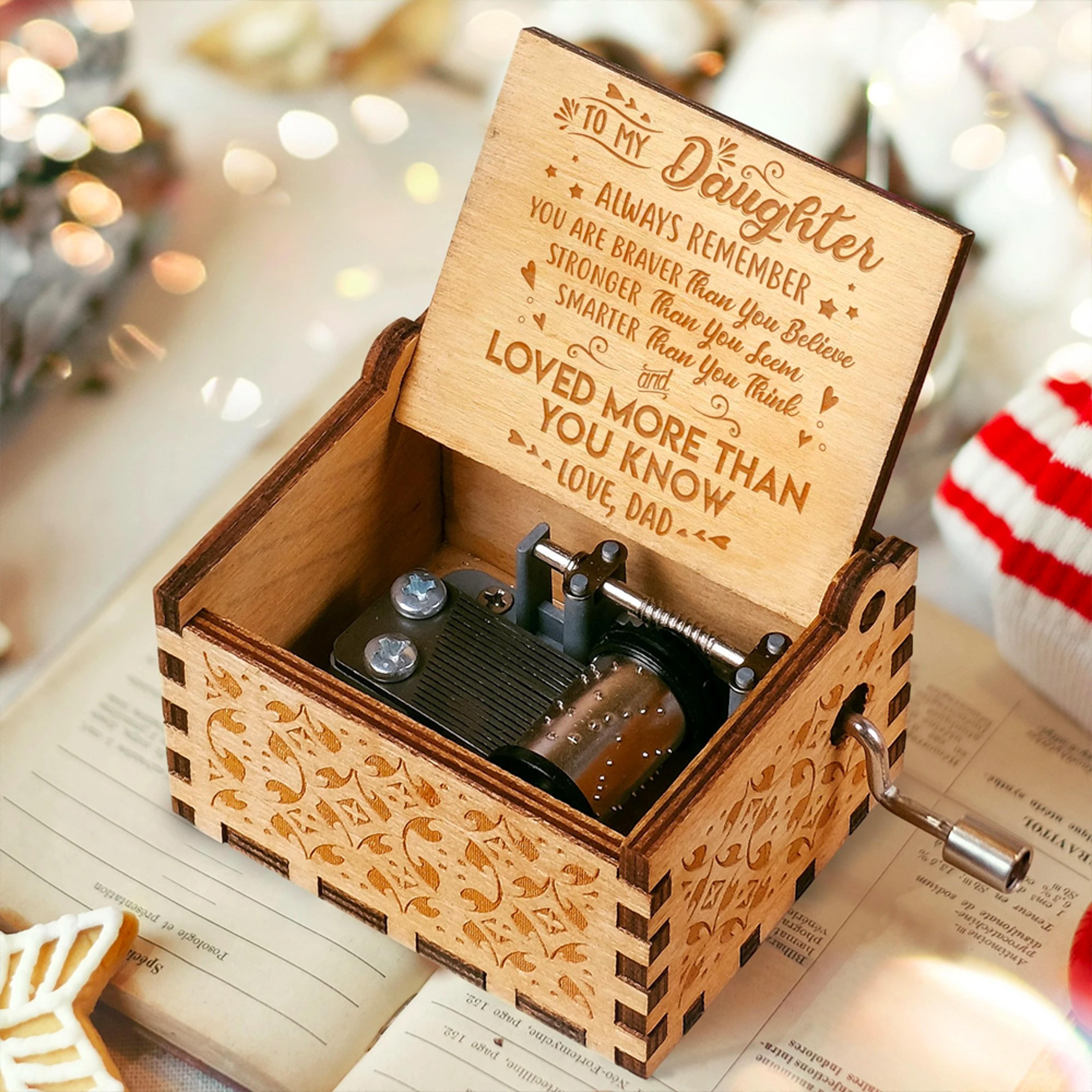 handcrafted custom wooden music box