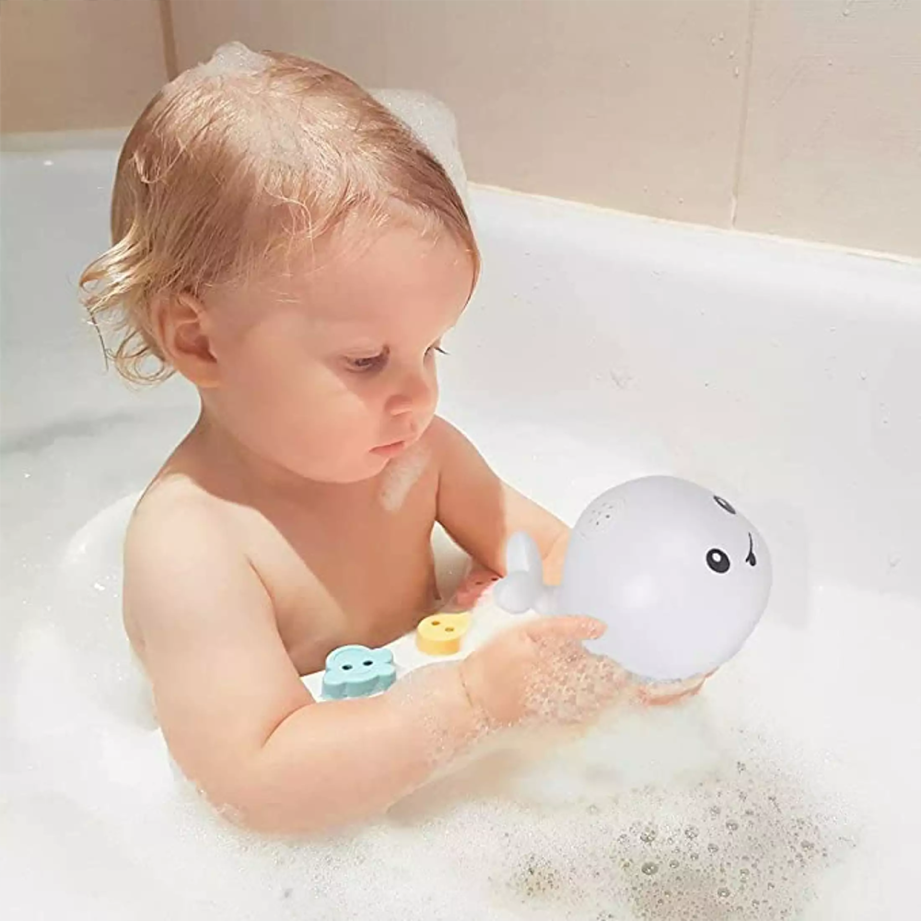 Light Up Whale Bathtub Toy For Kids 4