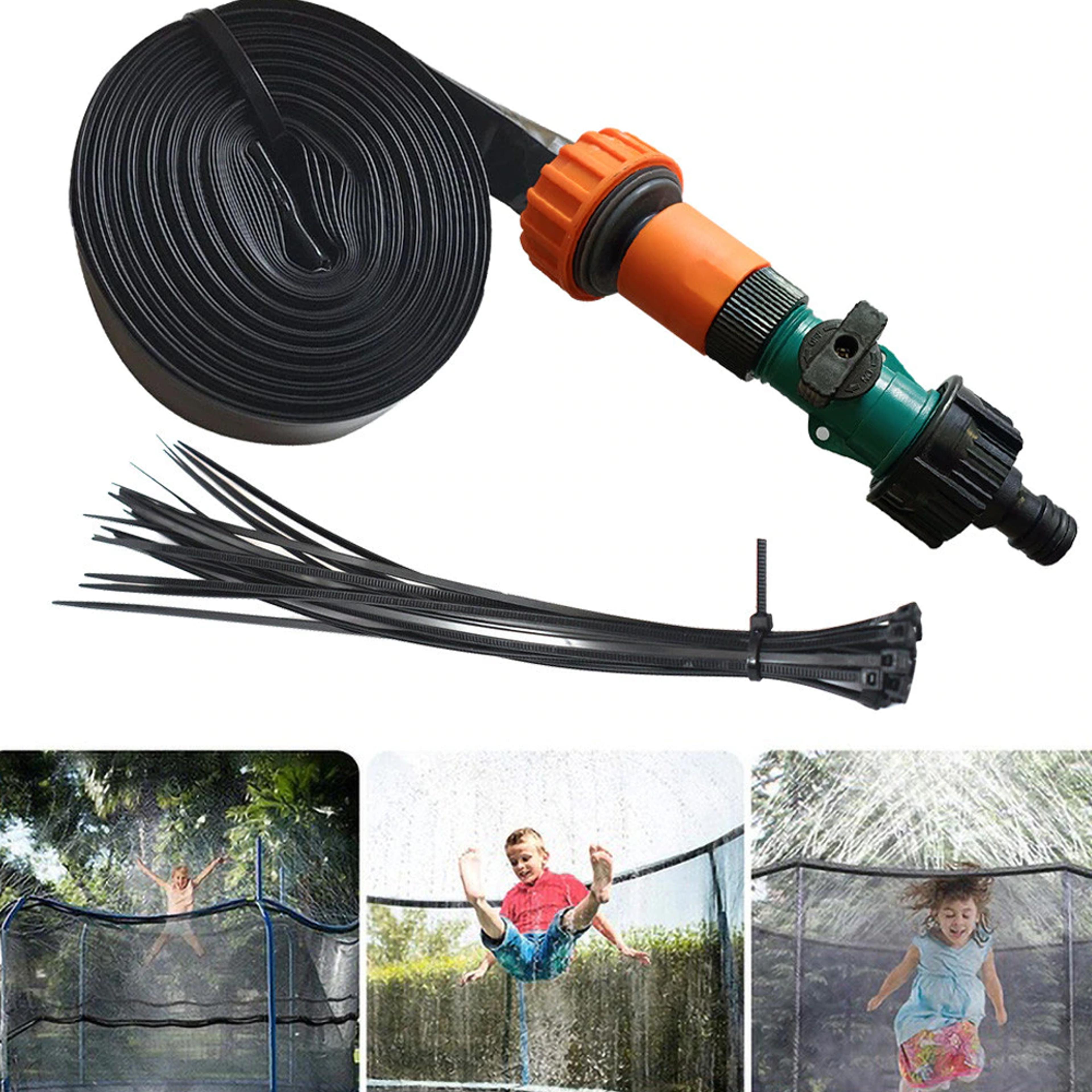 Trampoline Sprinkler Attachment System  Fun Heat Buster Water Game For Kids 6
