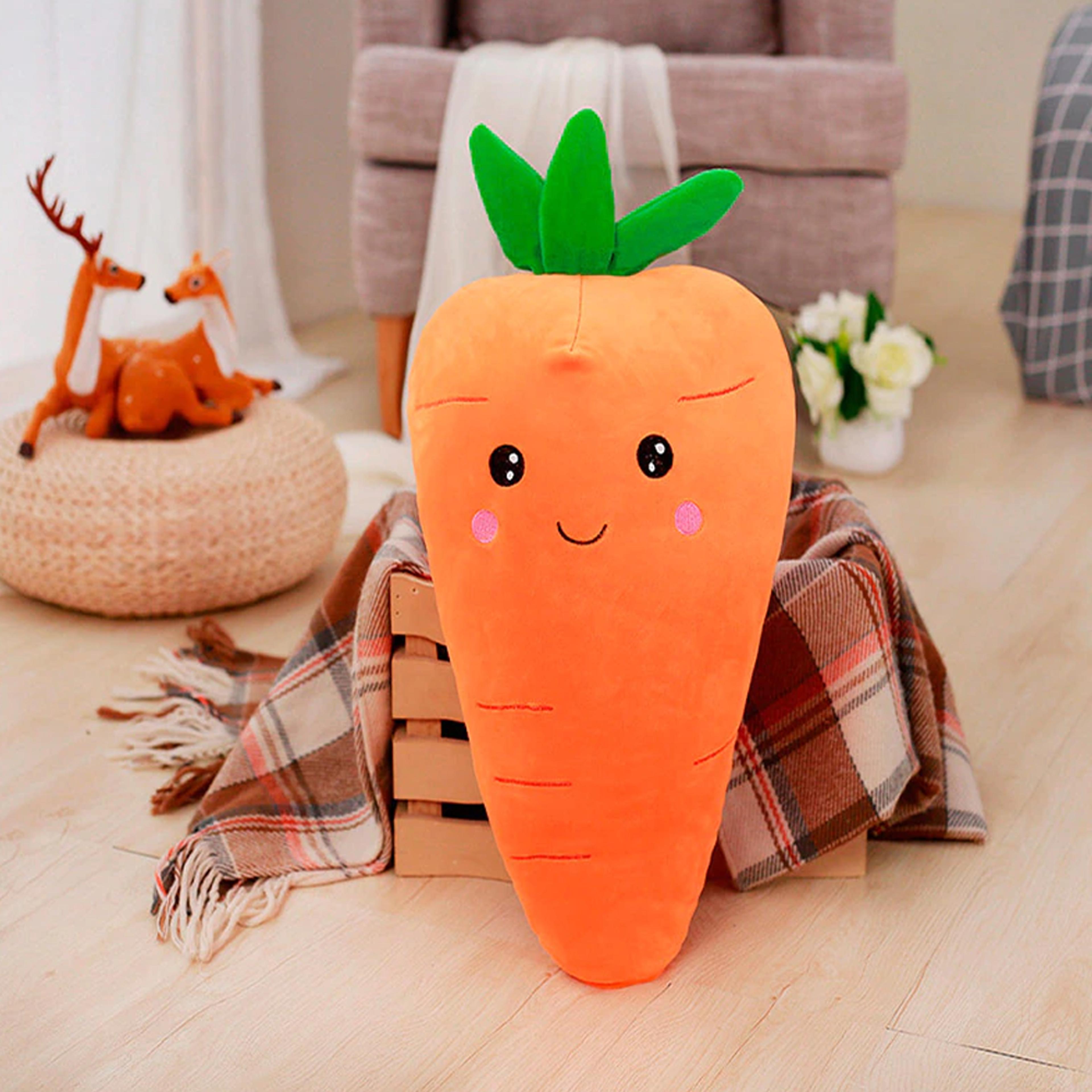 cute carrot-shaped plush toy pillow