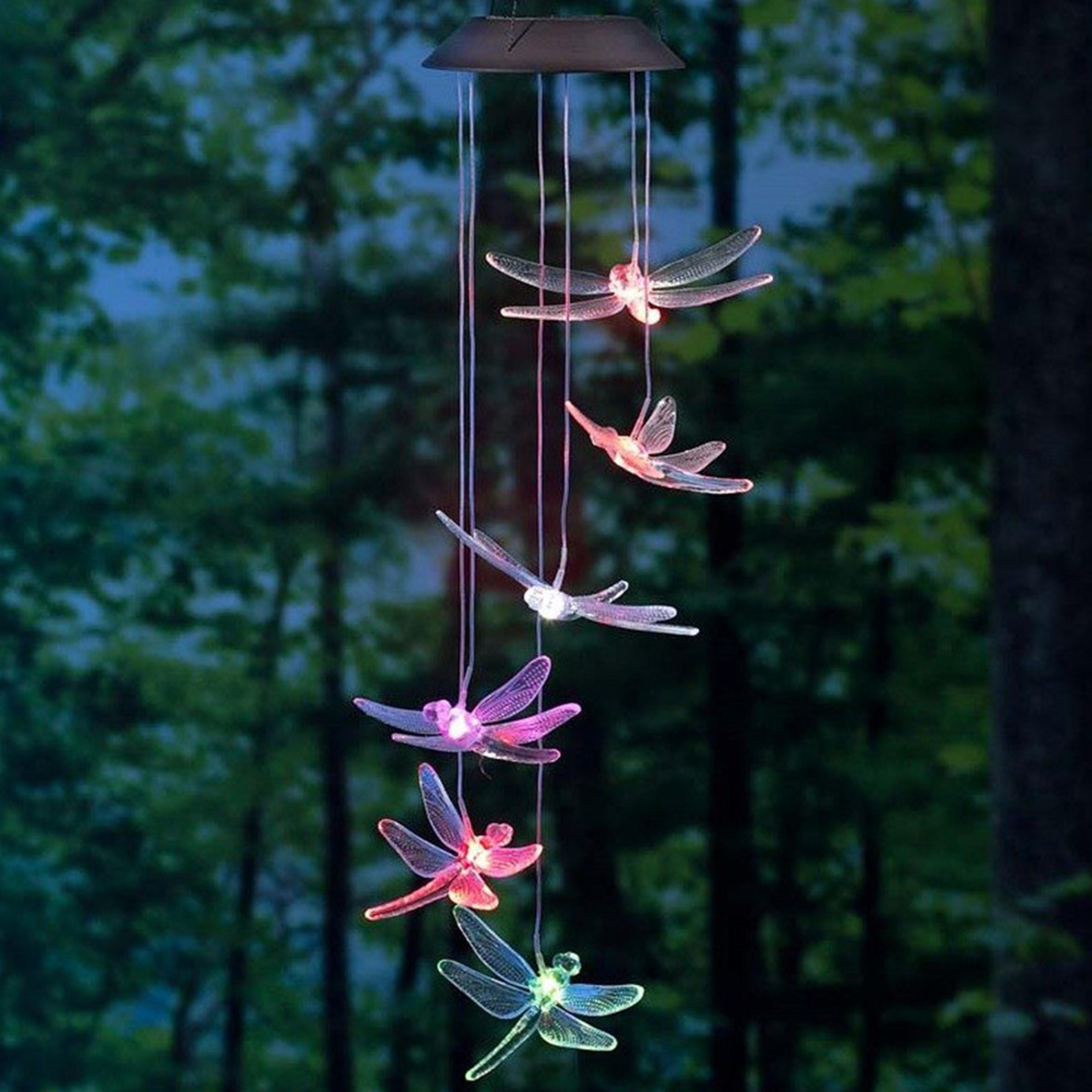 solar dragonfly wind chime