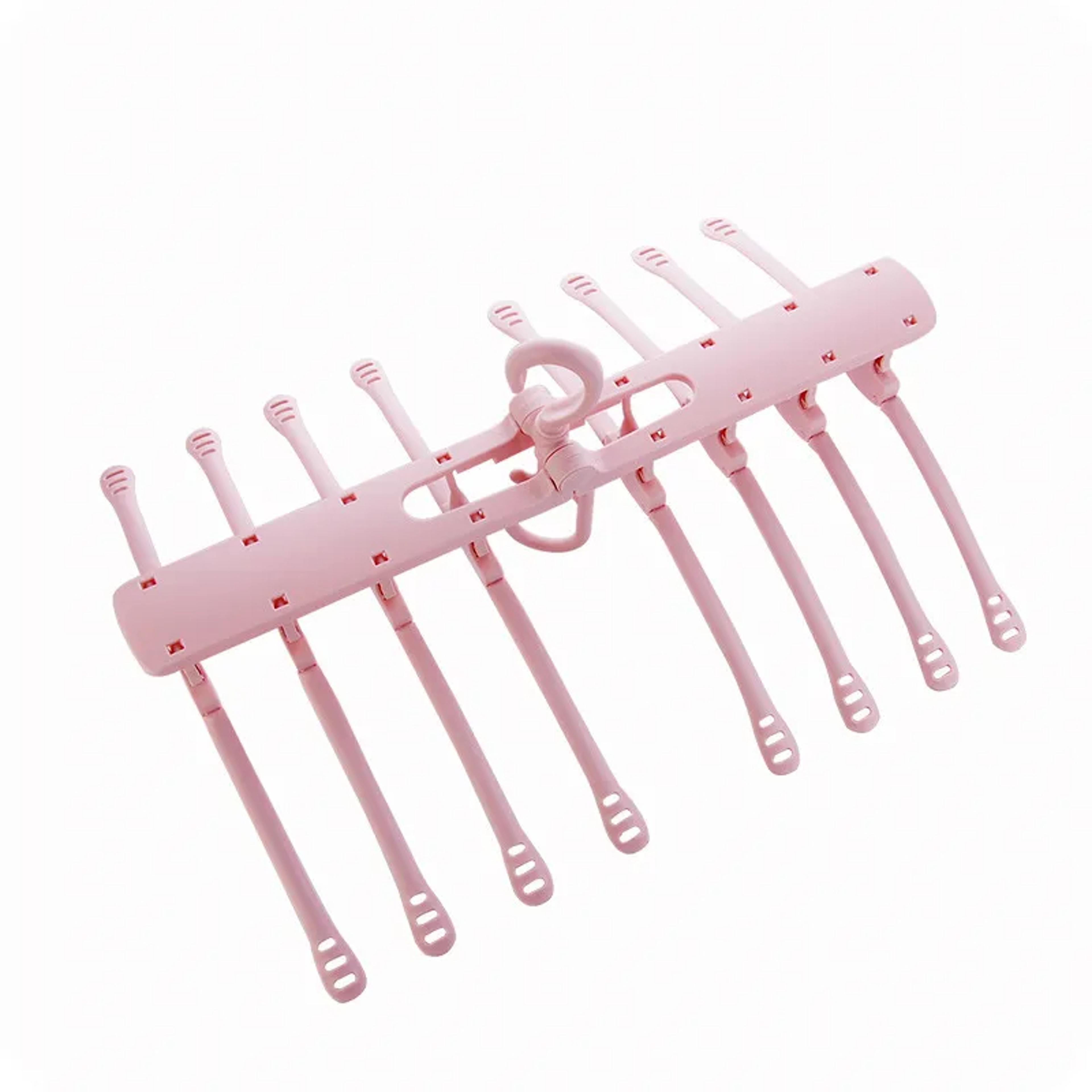 Smart Collapsible & Folding Clothes Hanger pink