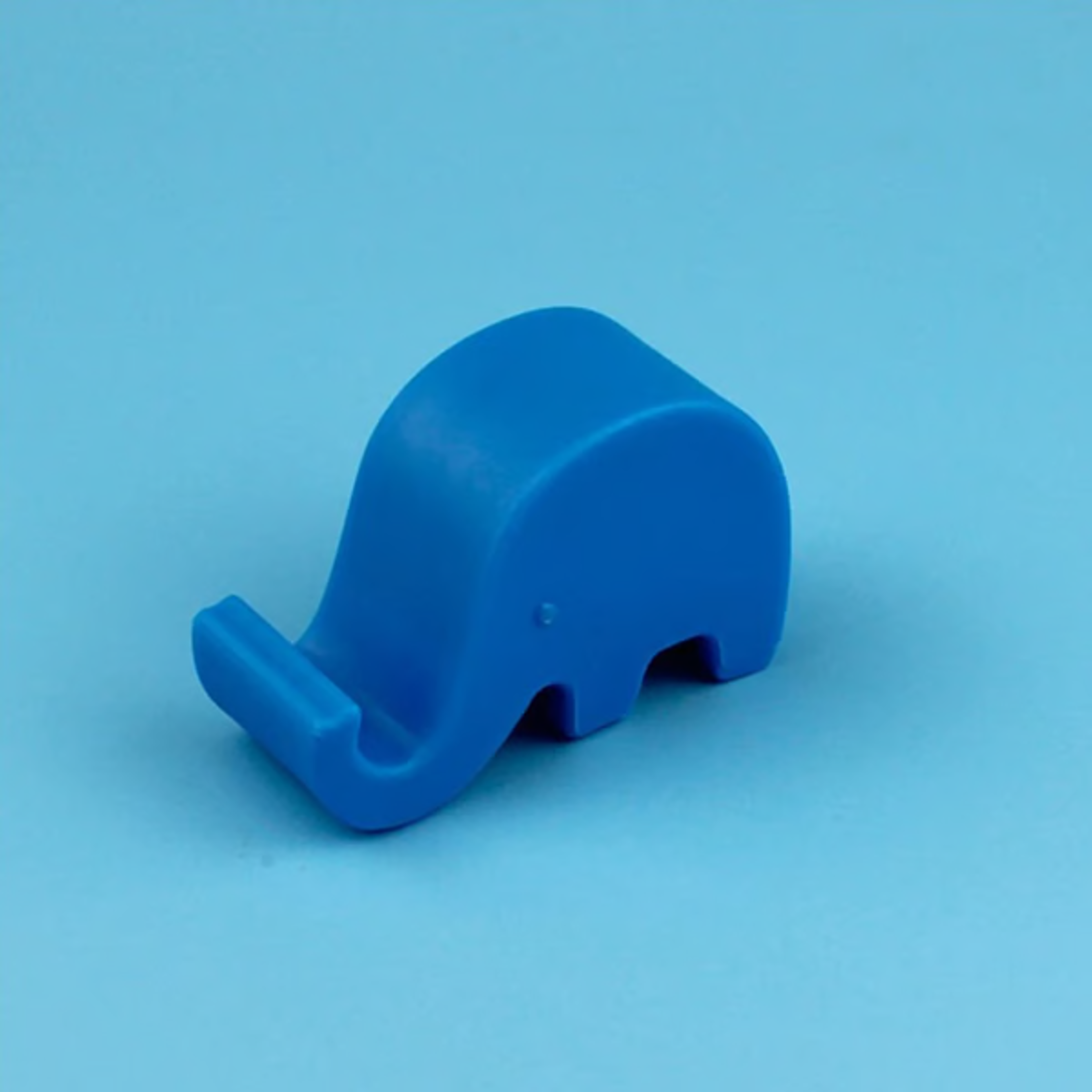 Plastic Elephant Phone Holder blue