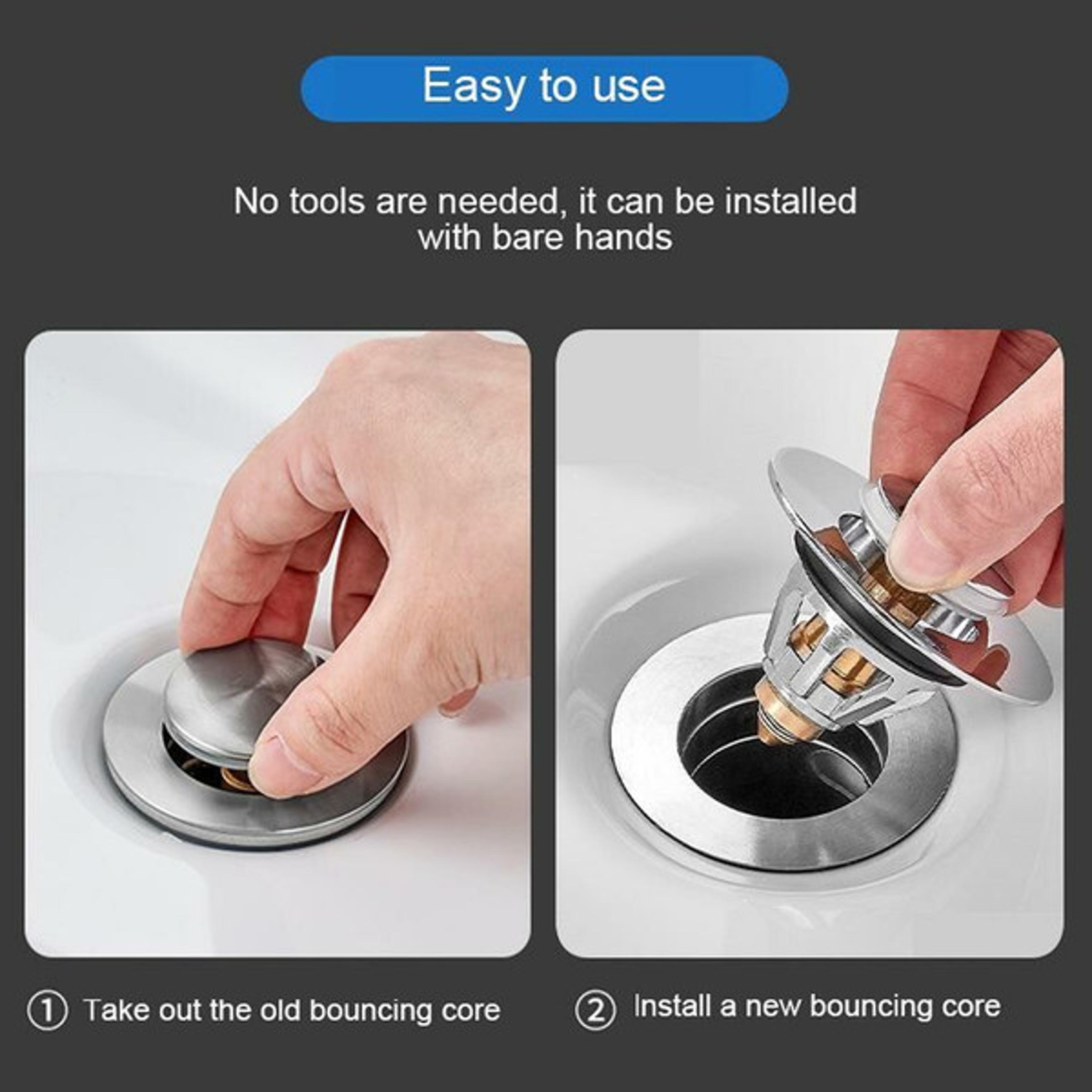 Stainless Steel Wash Basin Pop Up Drain Filter 3