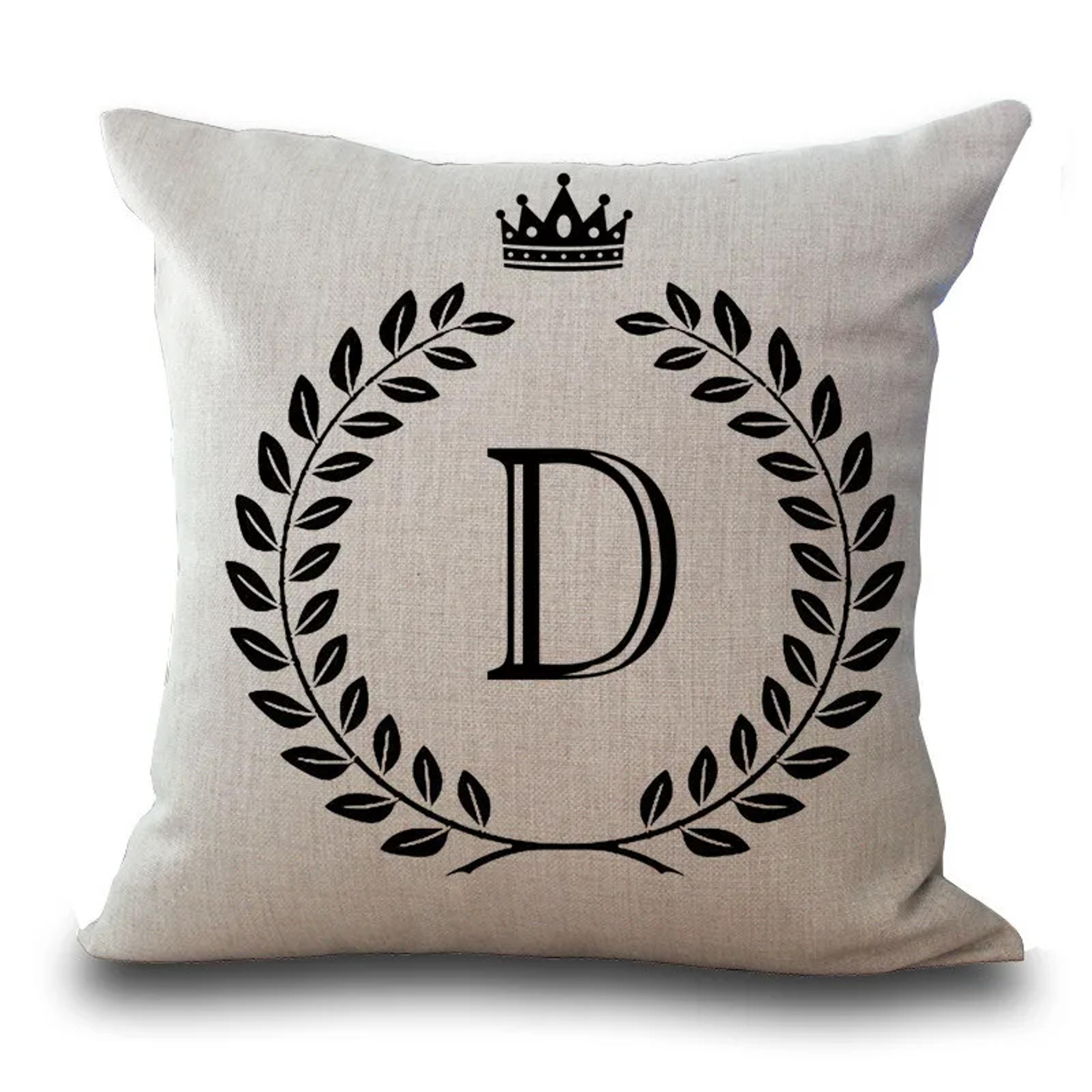 Personalized Alphabet Pillow Cover D