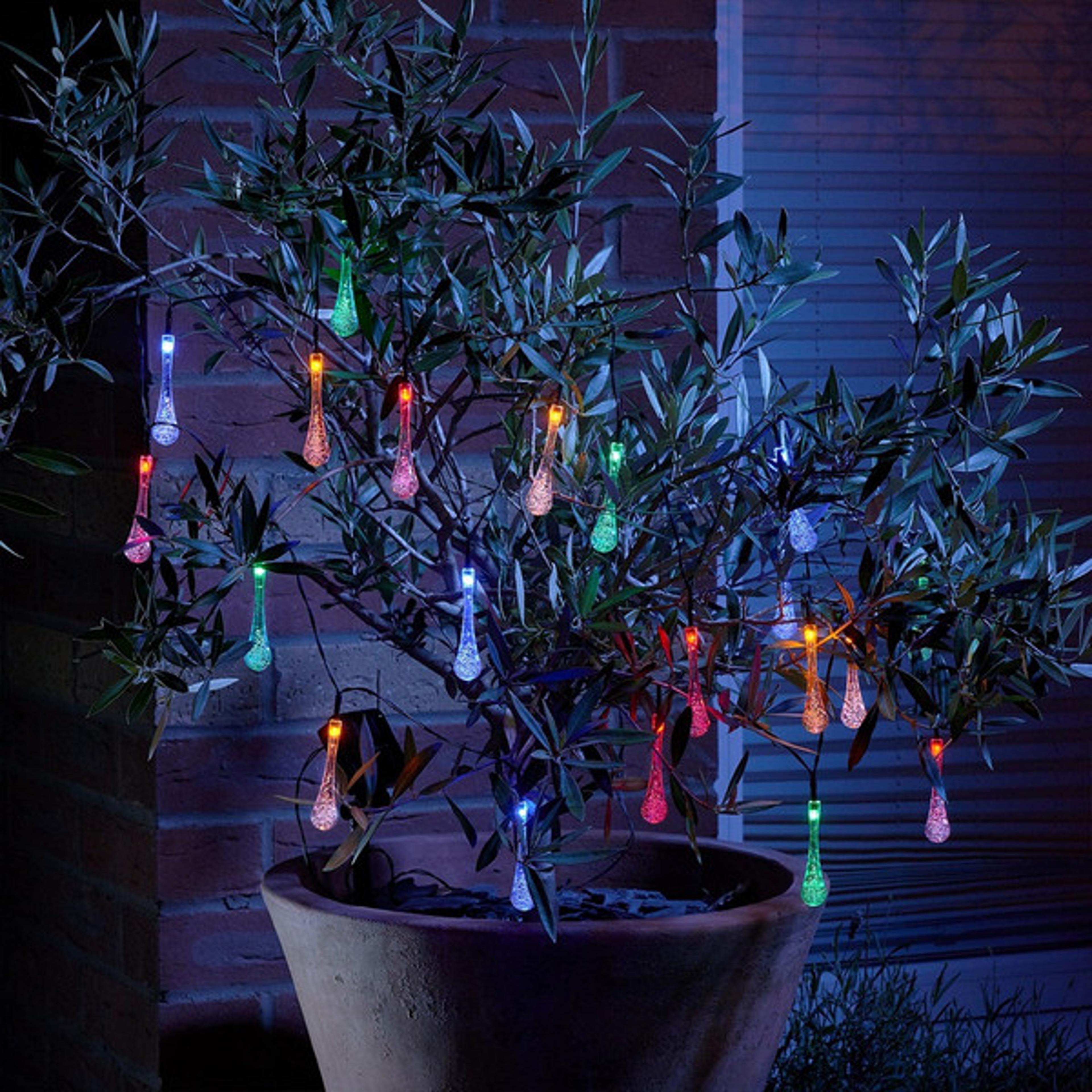 Enchanting LED Teardrop Water Drop Lights, Magical Forest String Lights, Solar-Powered & Waterproof, 19.6ft5
