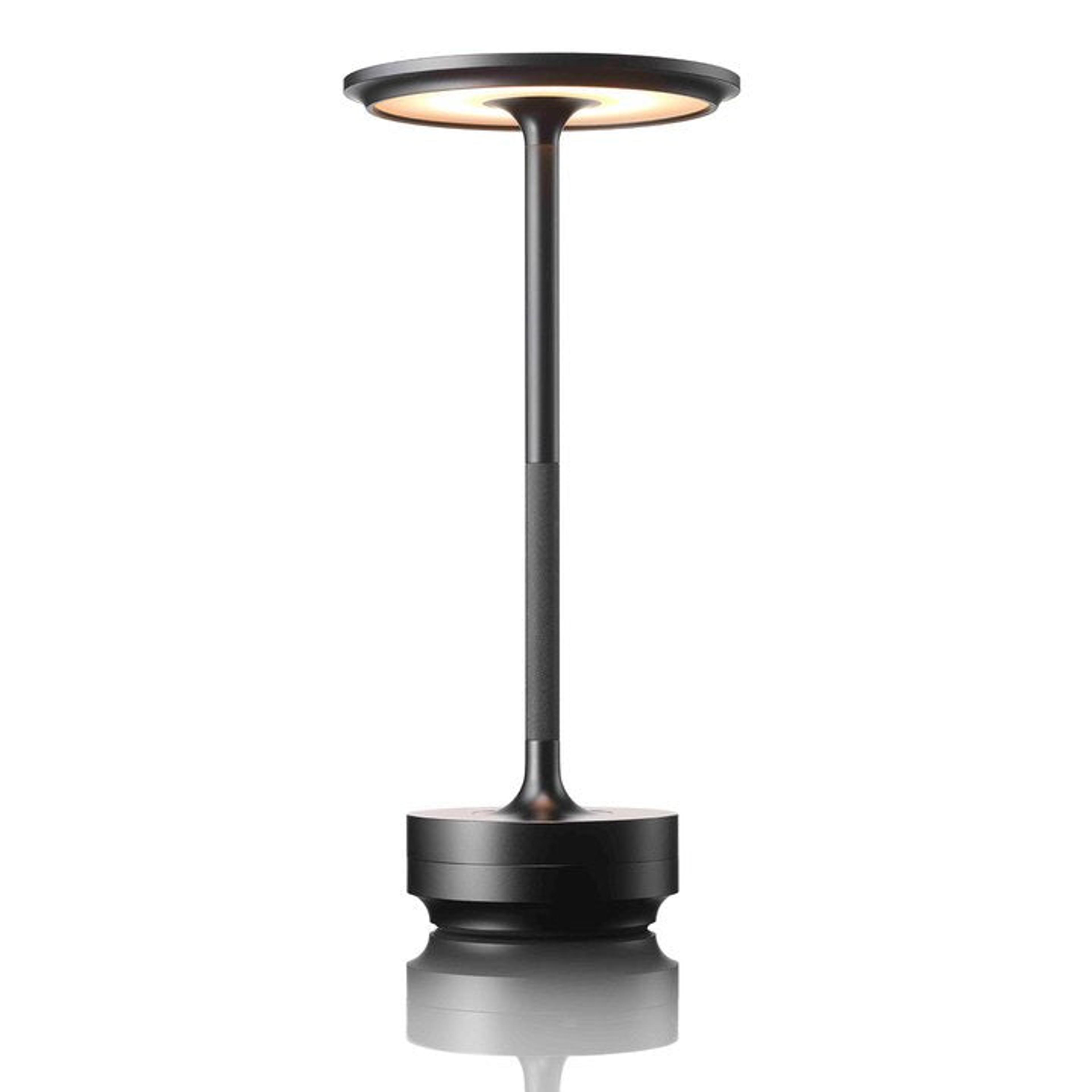Metallic Cordless Rechargeable Waterproof Table Lamps black