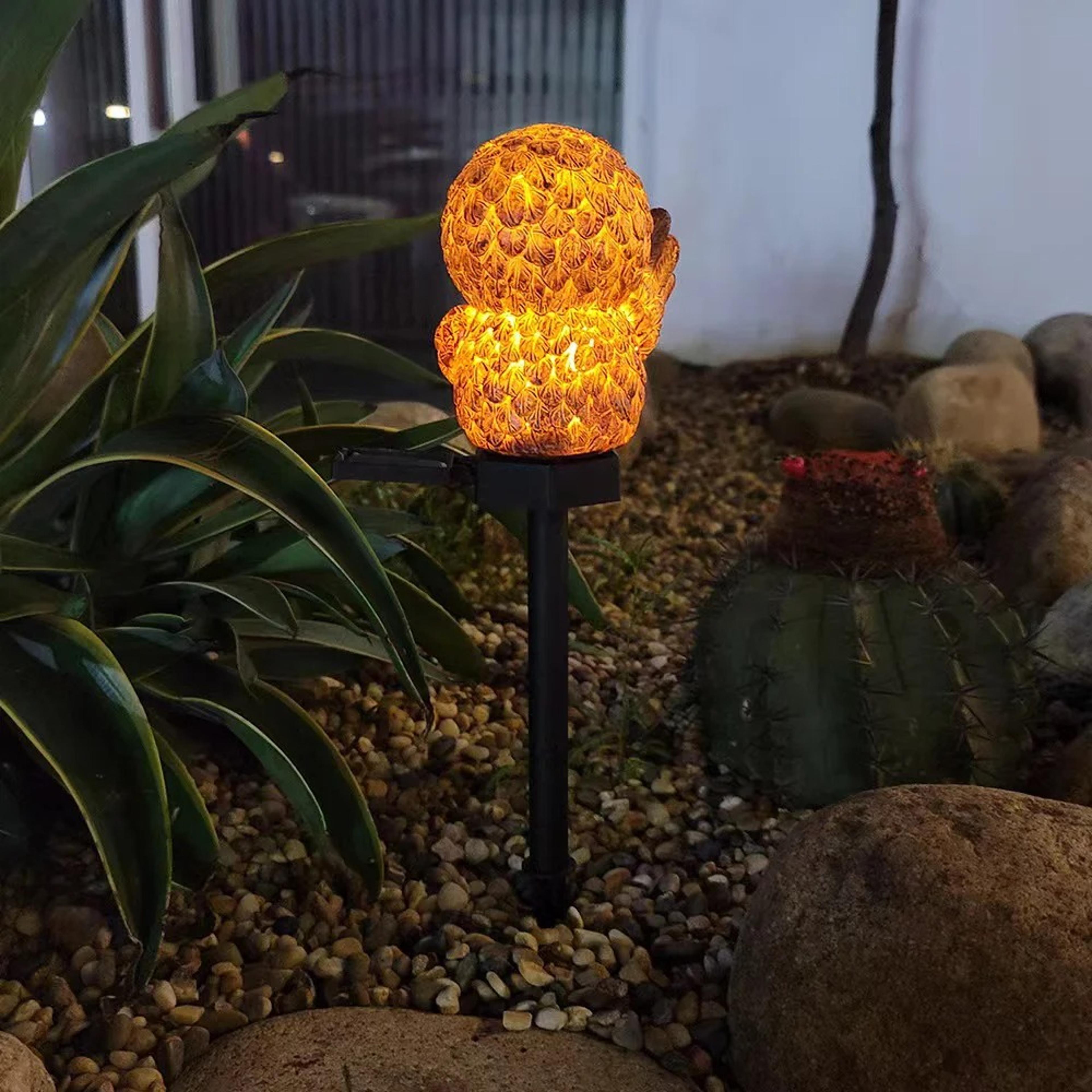 Cute Solar Owl Garden Light  Waterproof Outdoor Decorative LED Statue For Pathways  Yard 2