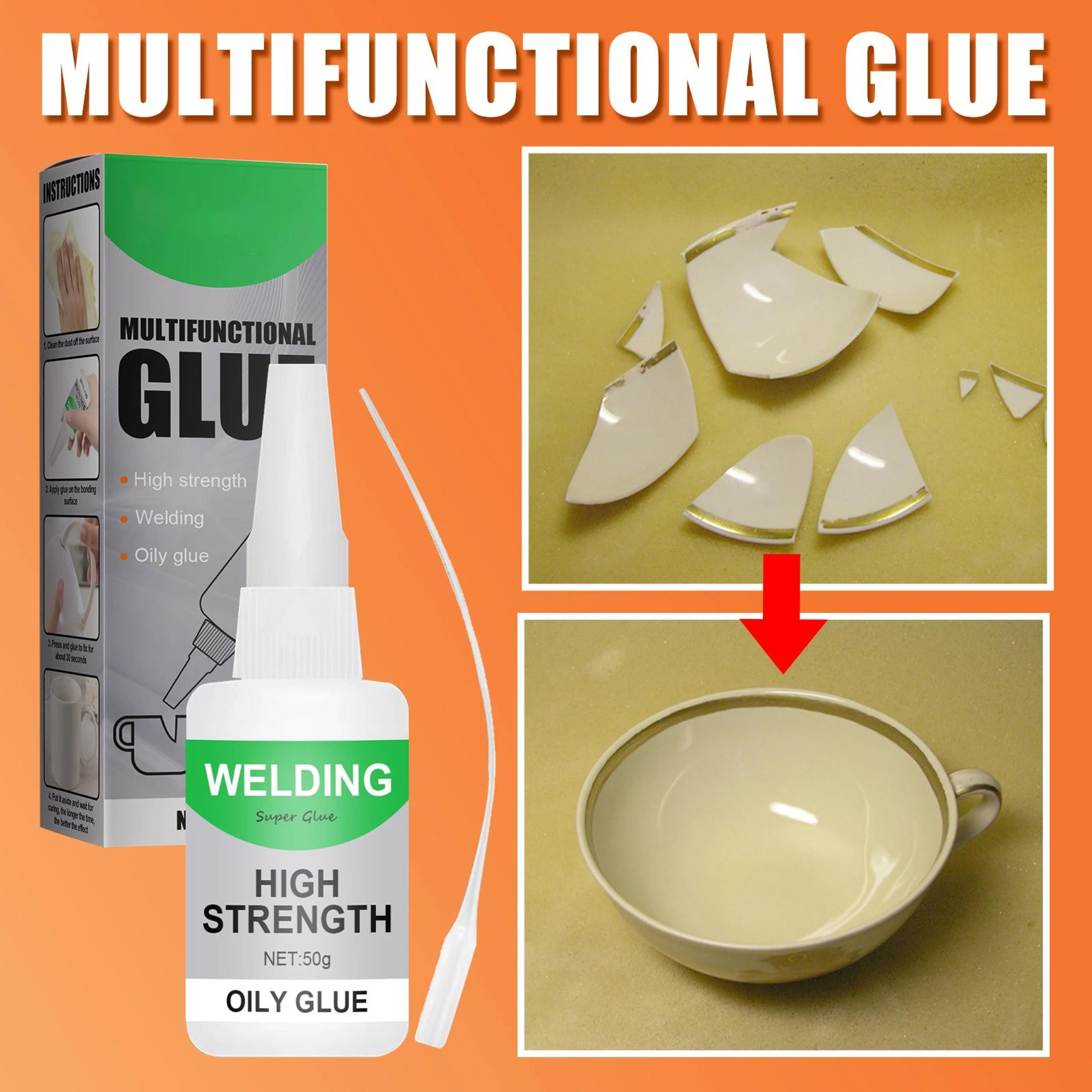 Highstrength glue for plastic and metal