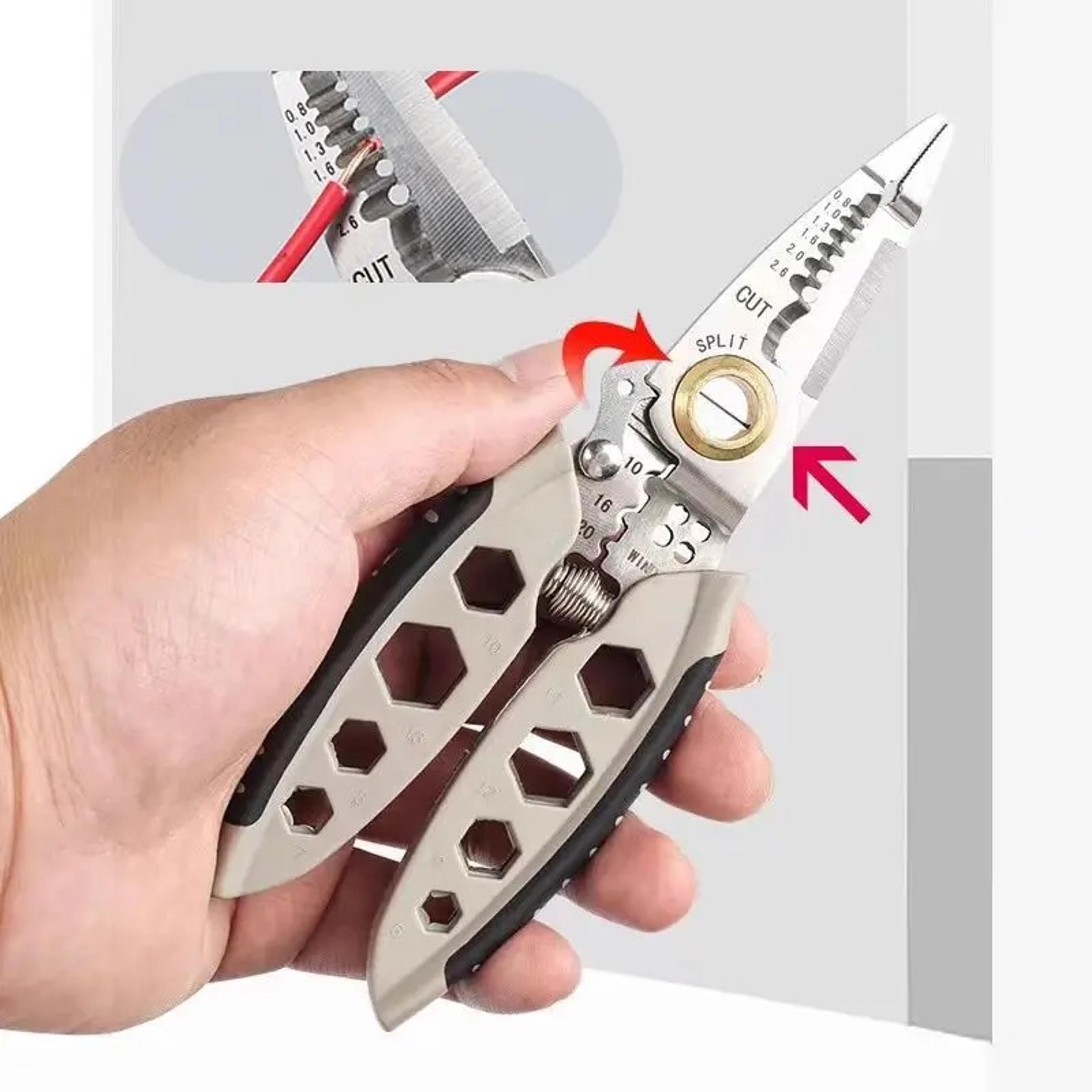 Heavyduty crimping and stripping pliers