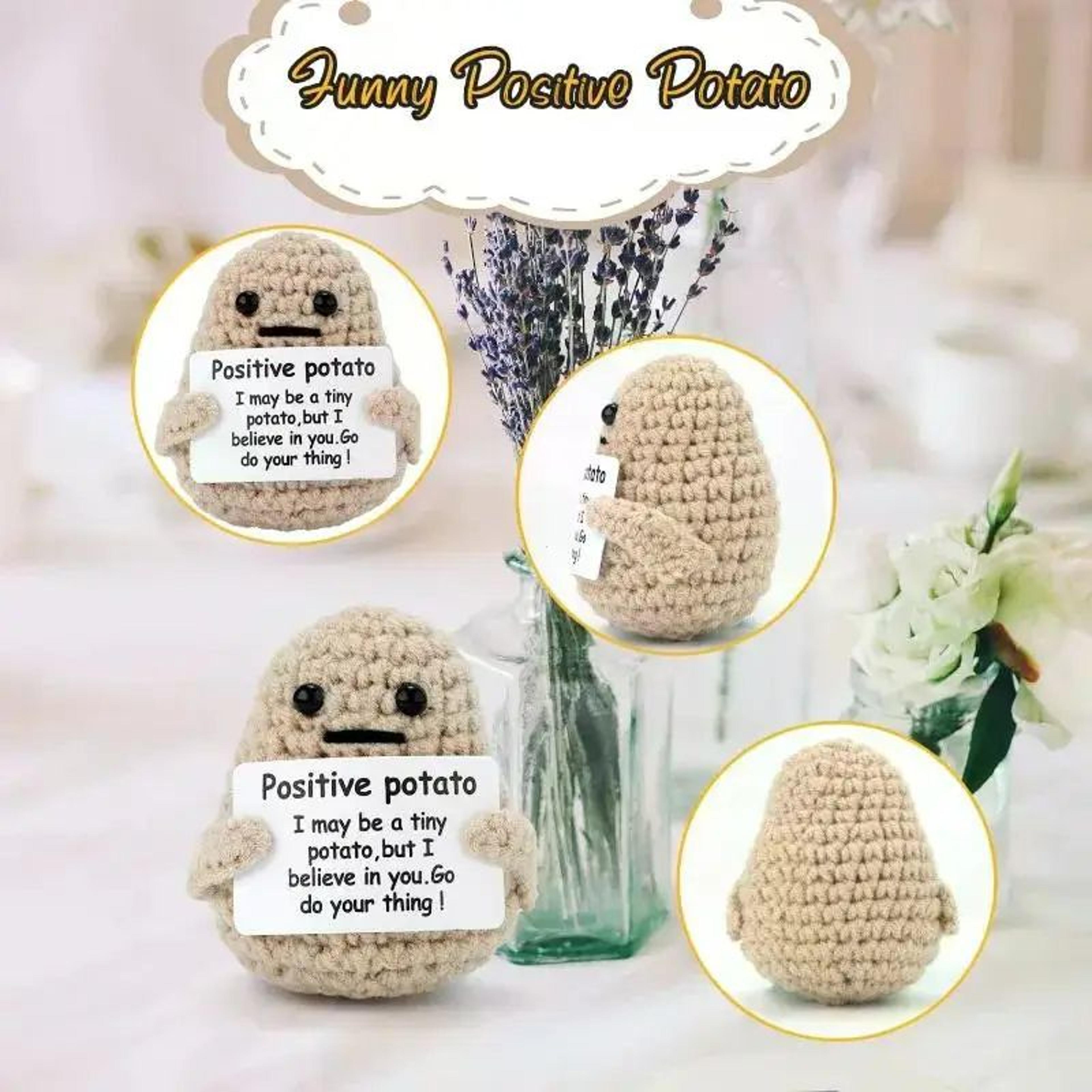 Handmade Positive Energy Potato Hug Pocket Mini Plush Doll Perfect Christmas Gift  Room Decor 1