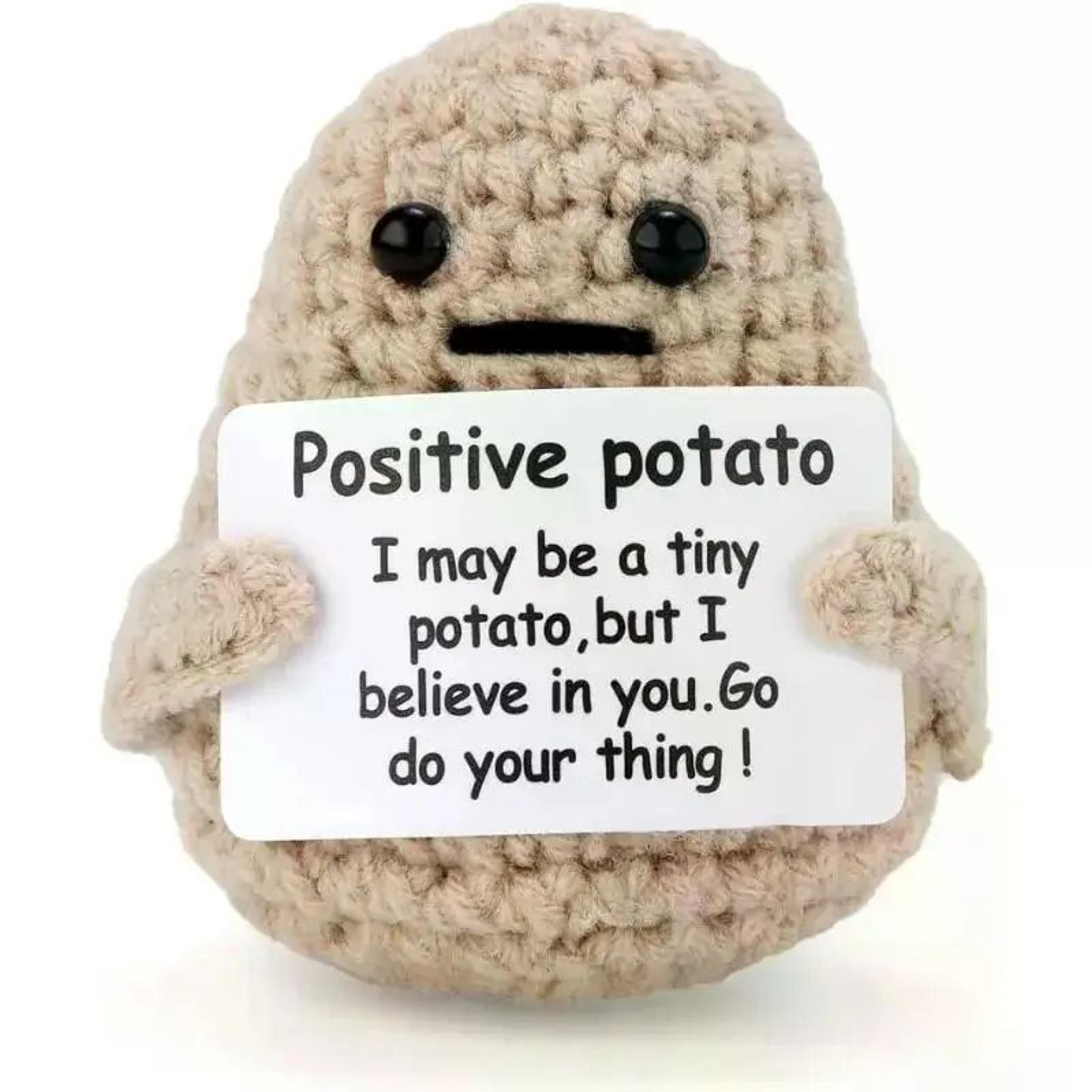 Handmade Positive Energy Potato Hug Pocket Mini Plush Doll Perfect Christmas Gift  Room Decor 2
