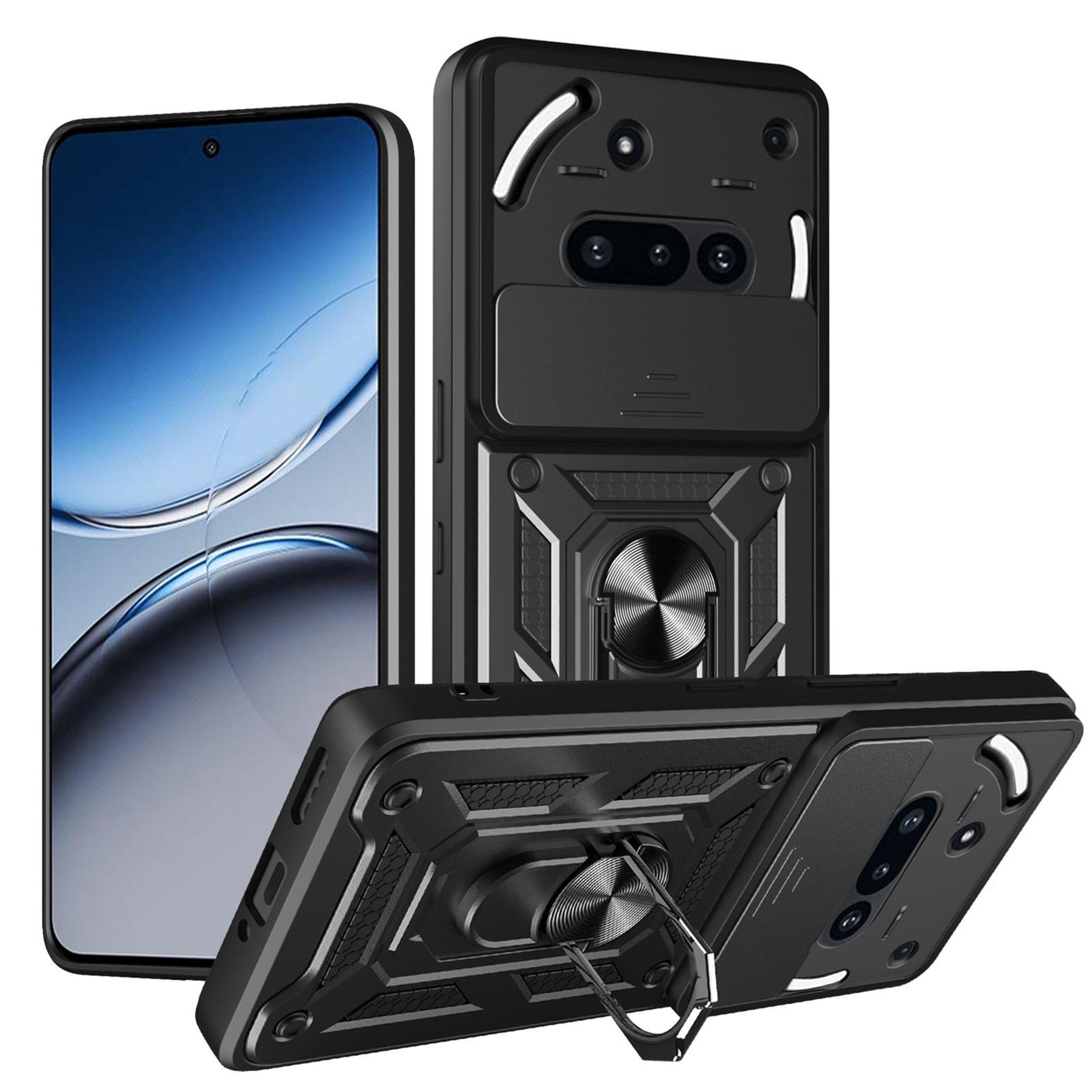 Nothing Phone 3a Sliding Camera Cover Magnetic Ring Stand TPUPC Protective Case 0