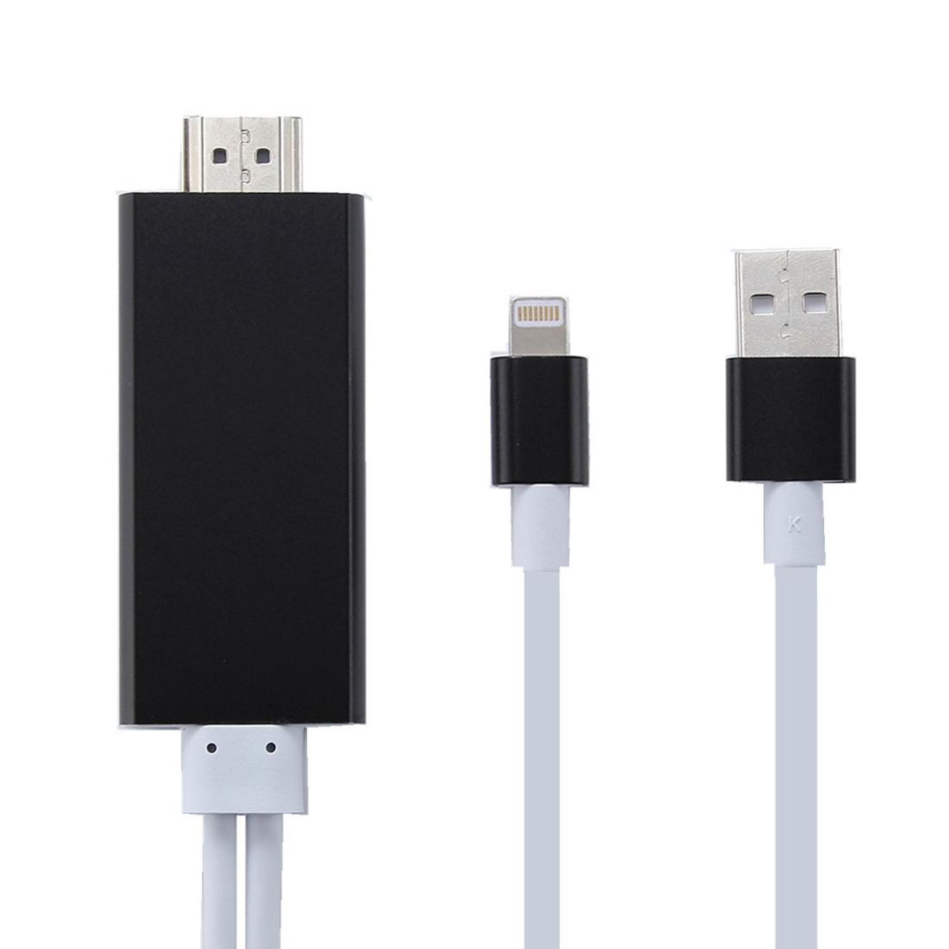 8 Pin To HDMI Adapter With USB Power For IPhone HDTV Streaming Cable 2