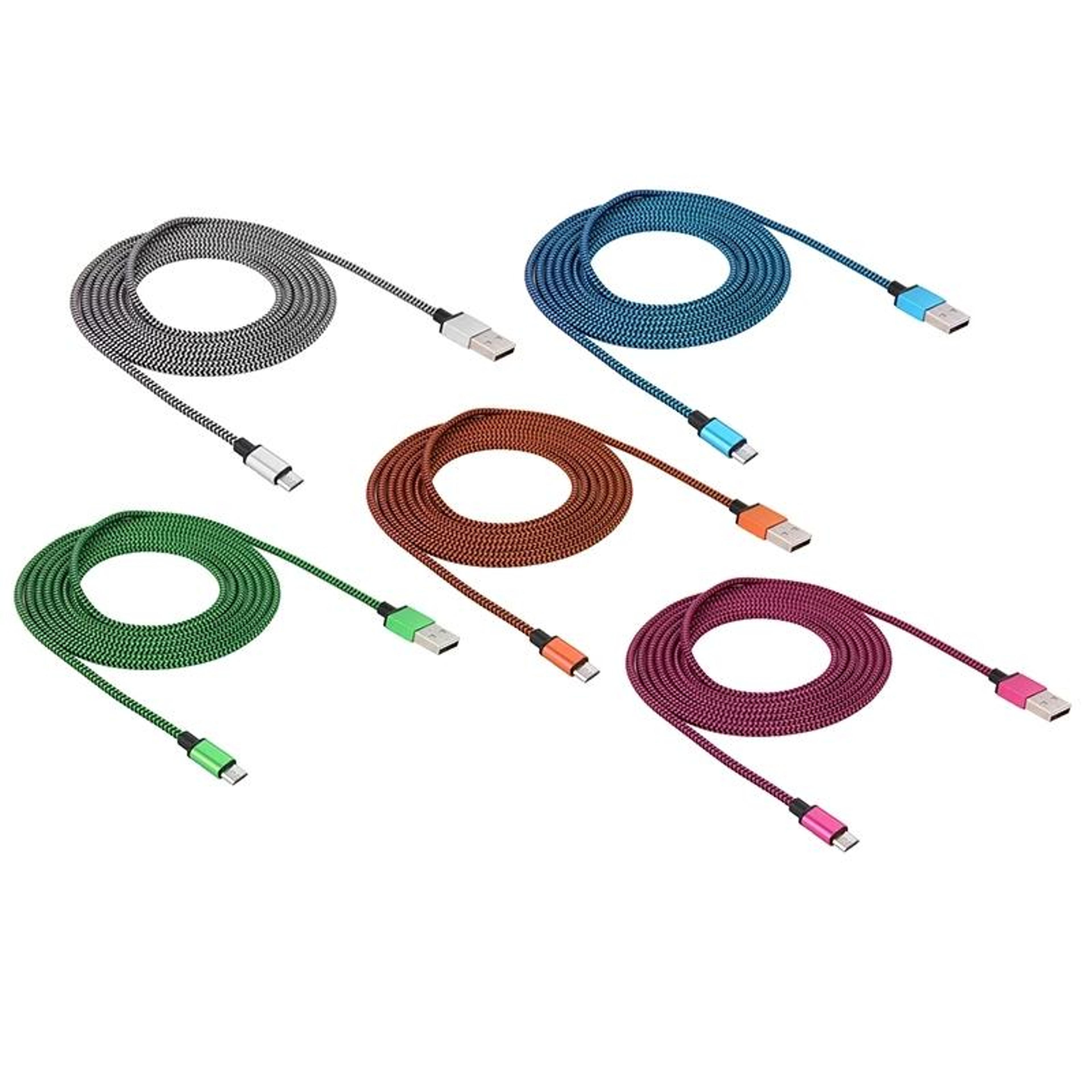 2m Woven Style Micro USB To USB 20 Braided Charging And Data Sync Cable 4