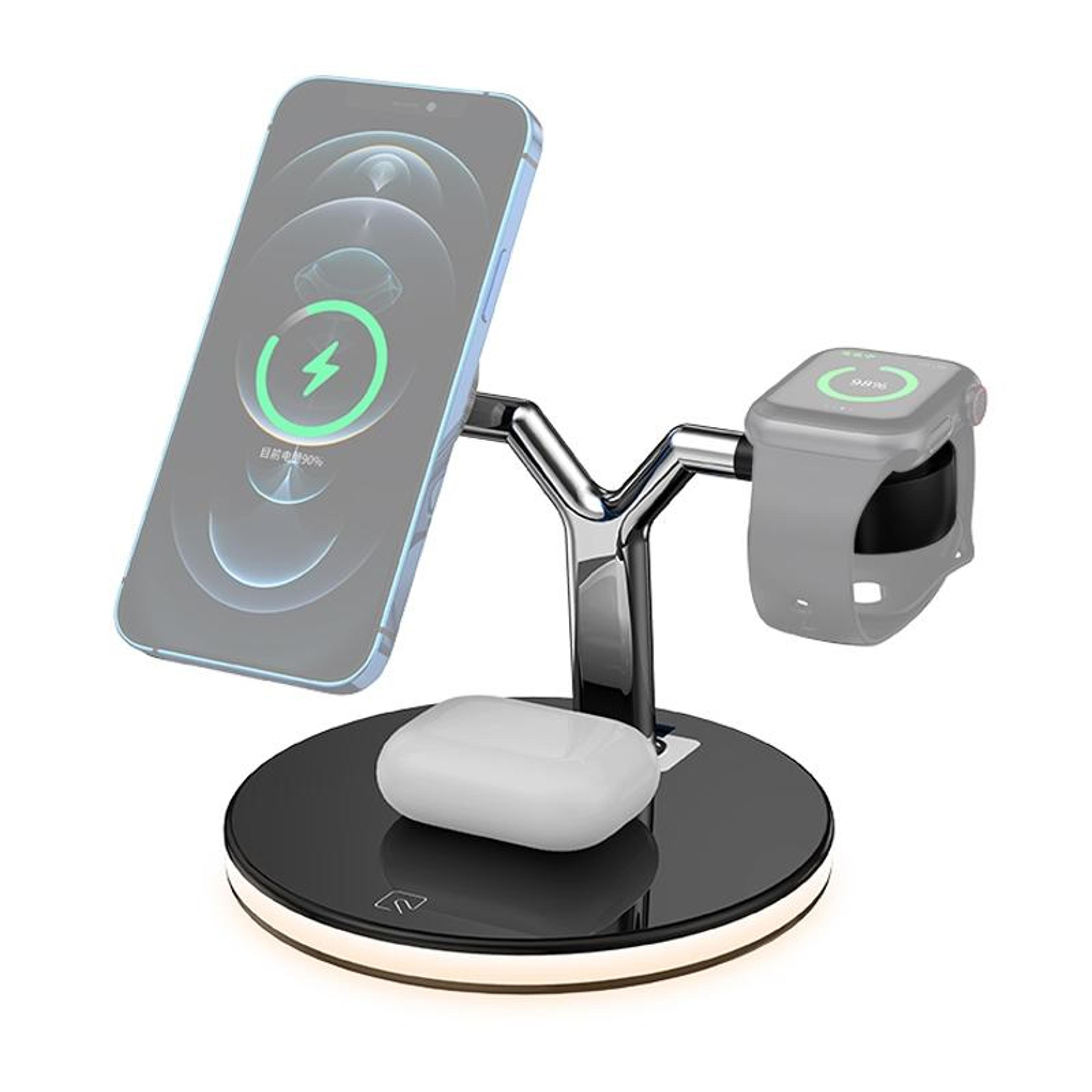 3-in-1 25w magnetic wireless charging station for iphone apple watch airpods fast charging dock