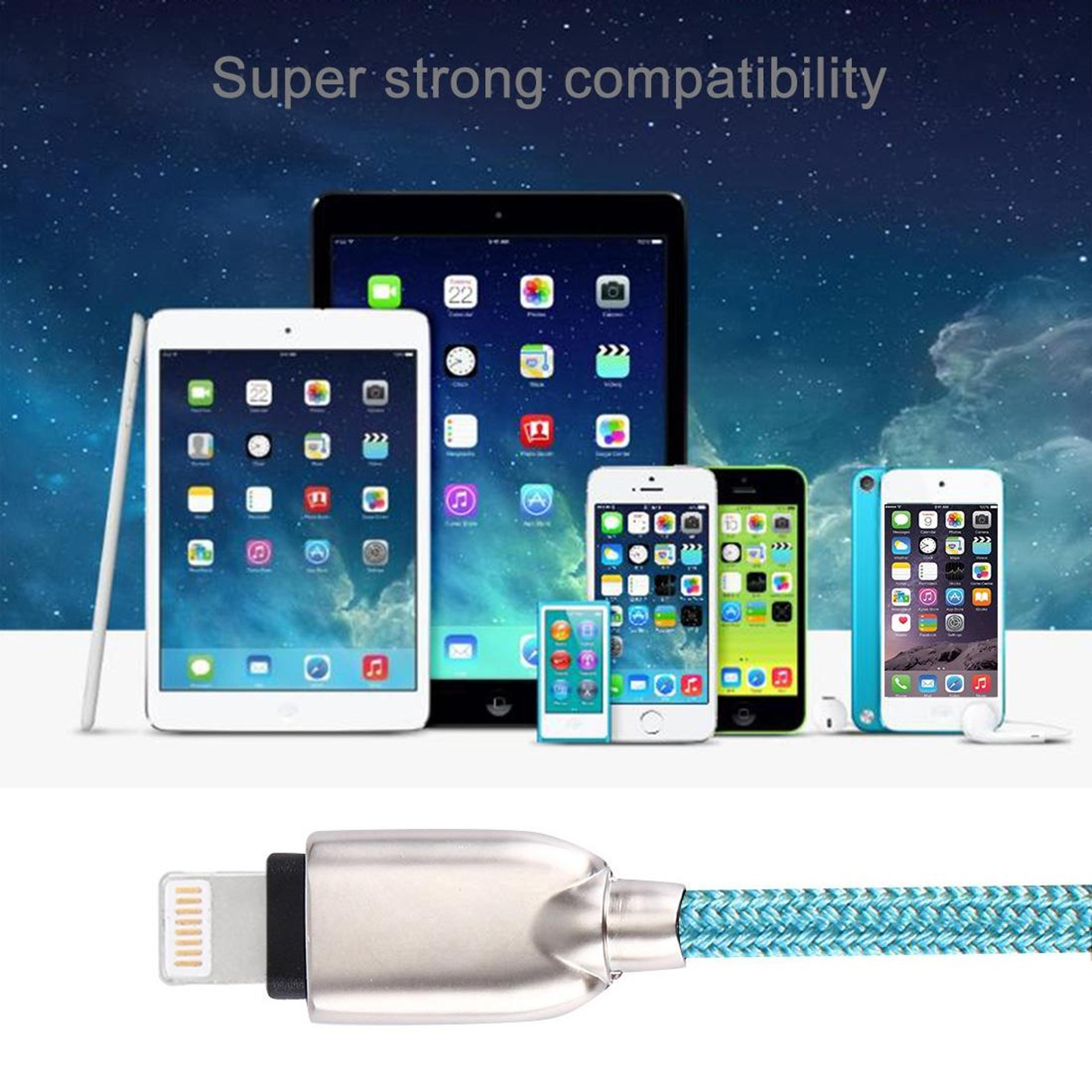1m Woven Lightning USB Fast Charging  Data Sync Cable For IPhone IPad 6
