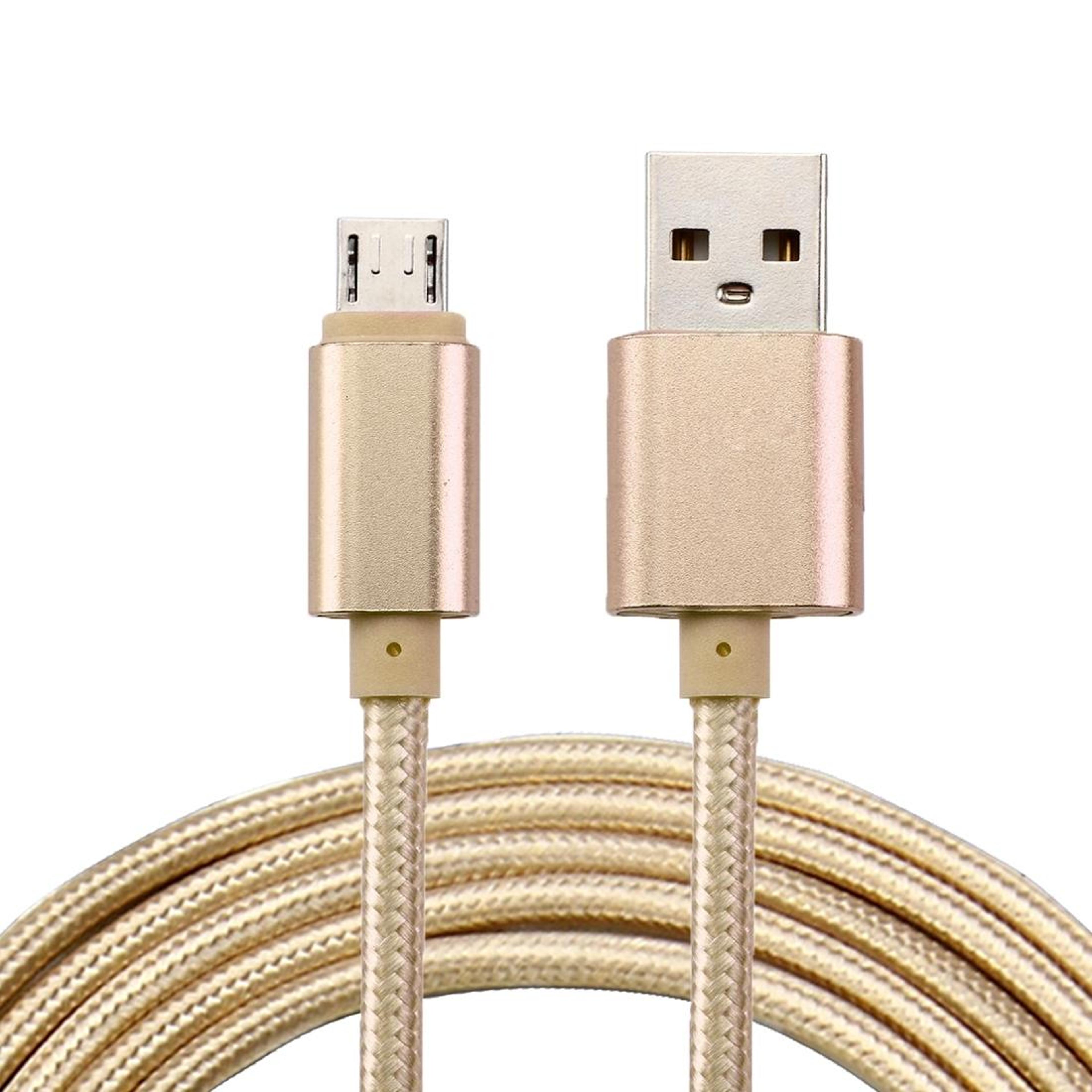2M Micro USB Charging Cable Braided Metal Head Fast Sync USB 20 Charger Cord 5