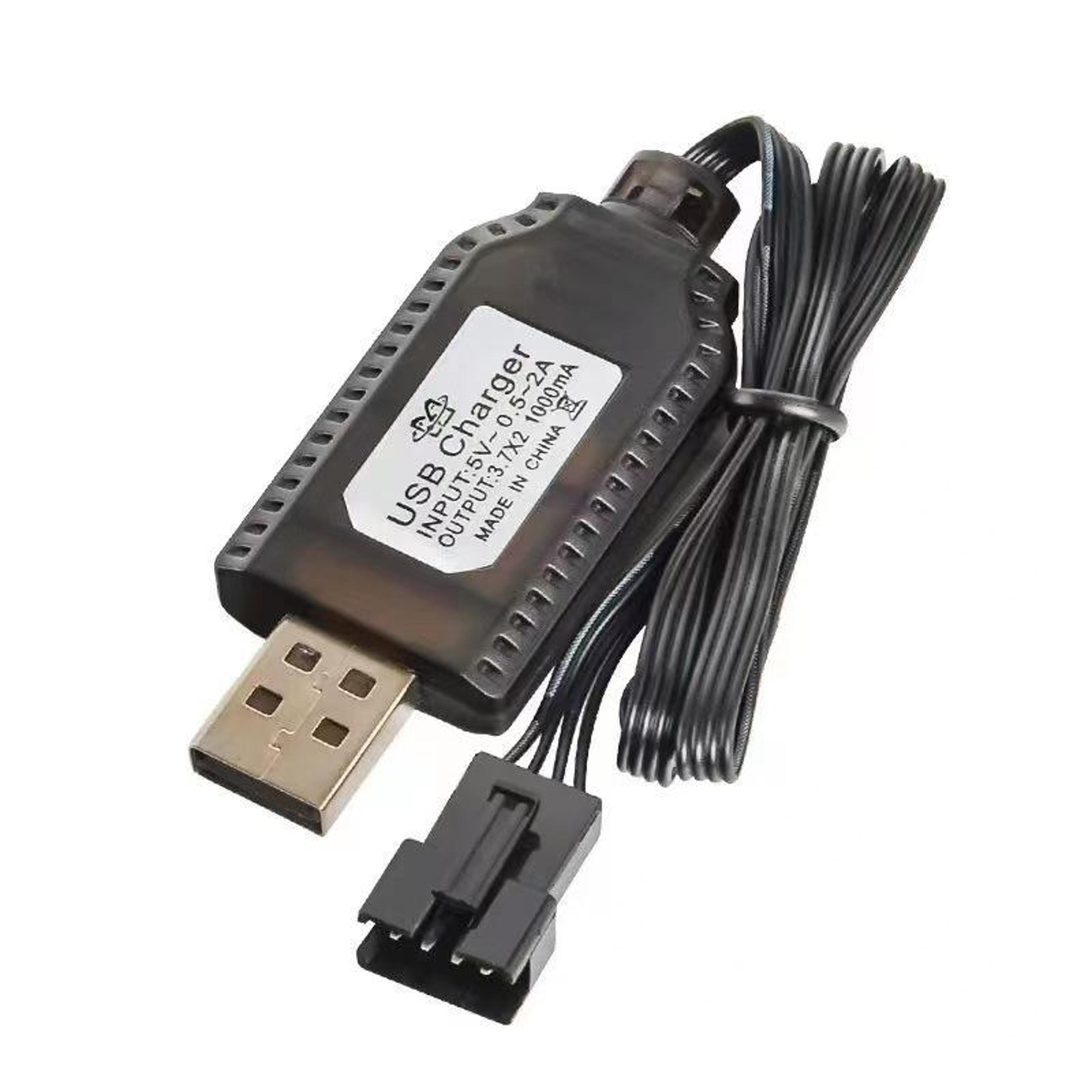 premium 7.4v 18650 usb charging cable with  connector