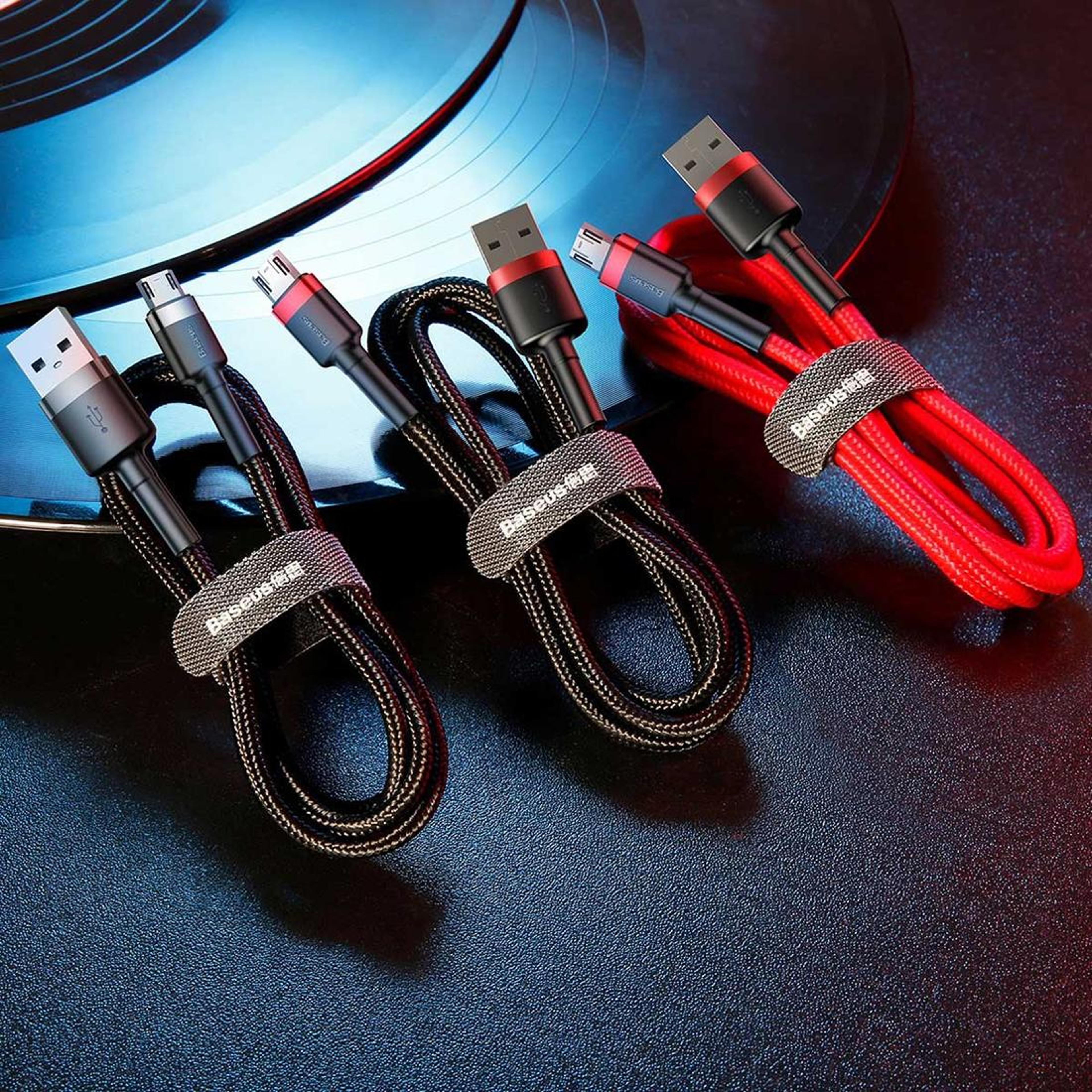 Baseus Braided Micro USB Charging Cable 1m Fast 24A Durable Sync 16