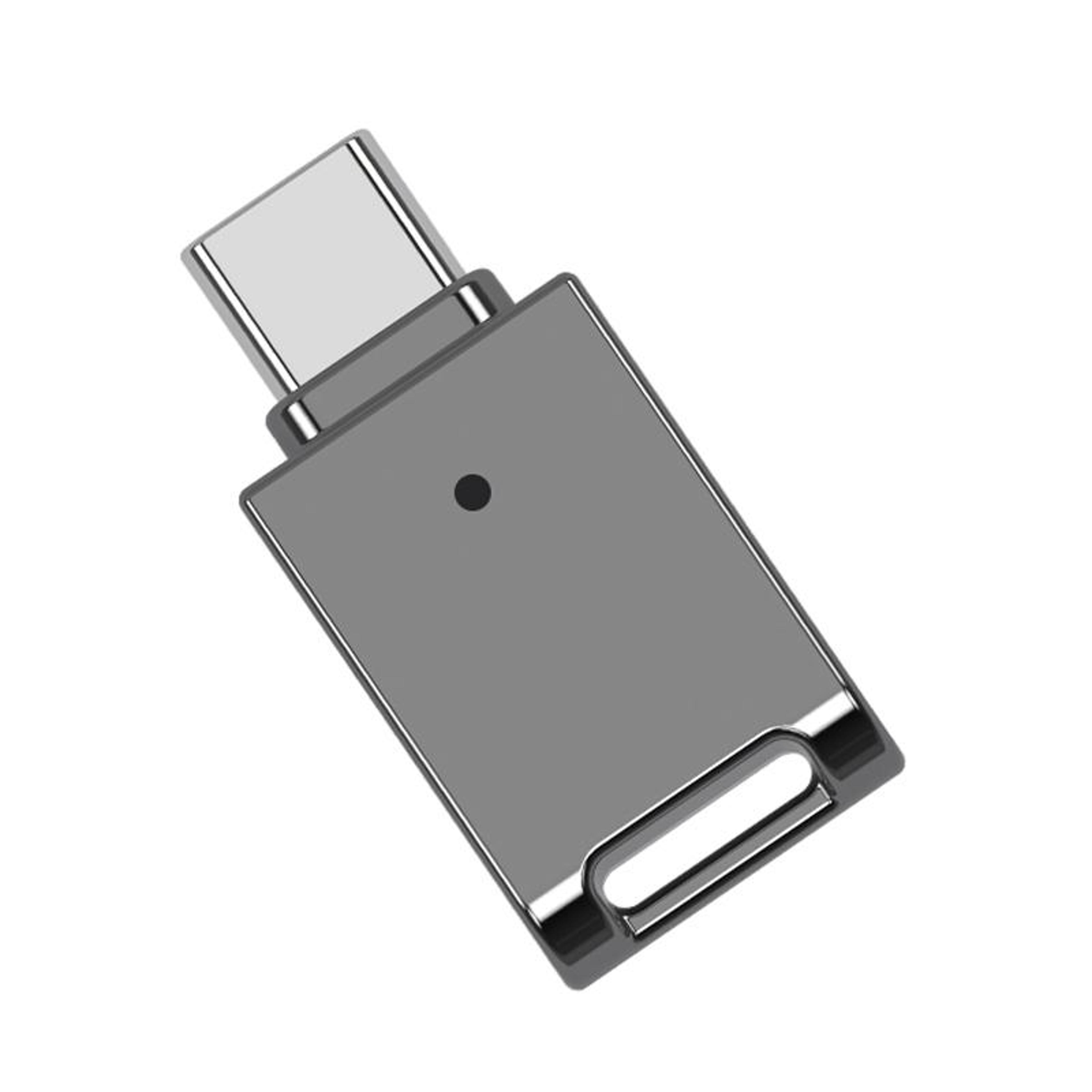 64gb usb-c flash drive with keychain portable zinc alloy type-c memory stick