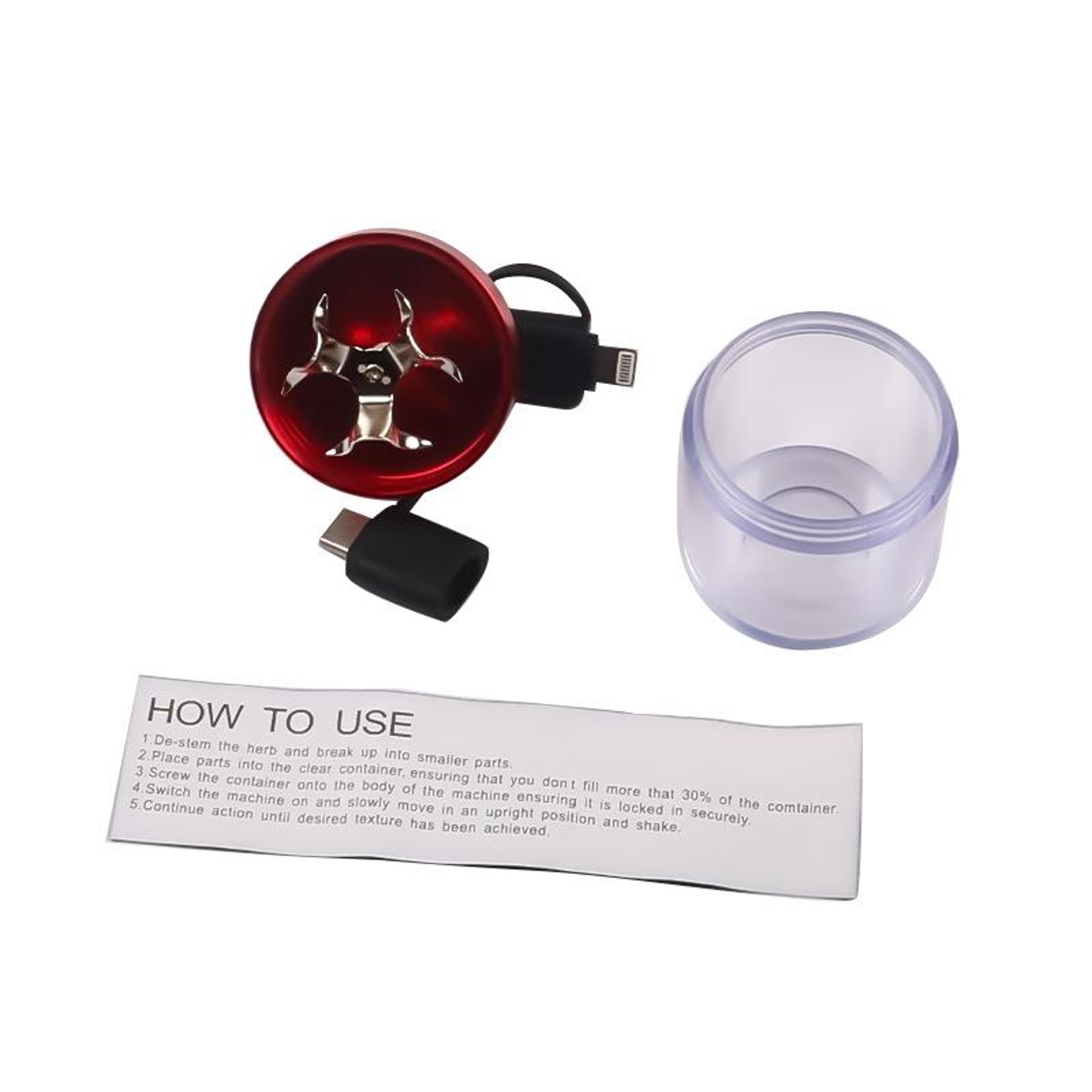 Portable USB Electric Herb  Tobacco Grinder Fast Rechargeable Spice Crusher 7