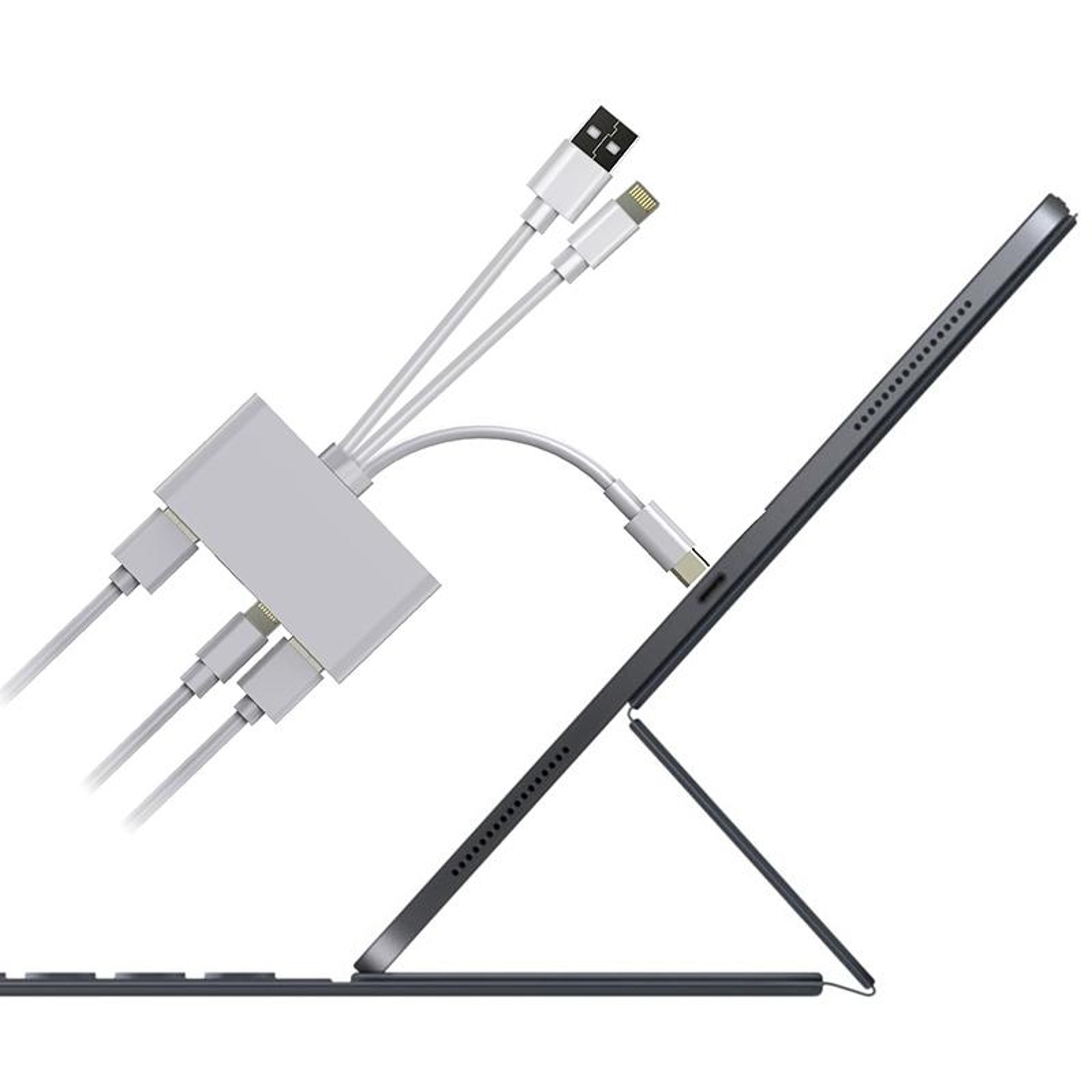 5in1 SD Card Reader For IPhone  USBC Devices Lightning SD Card Adapter With USB  TF Support 3