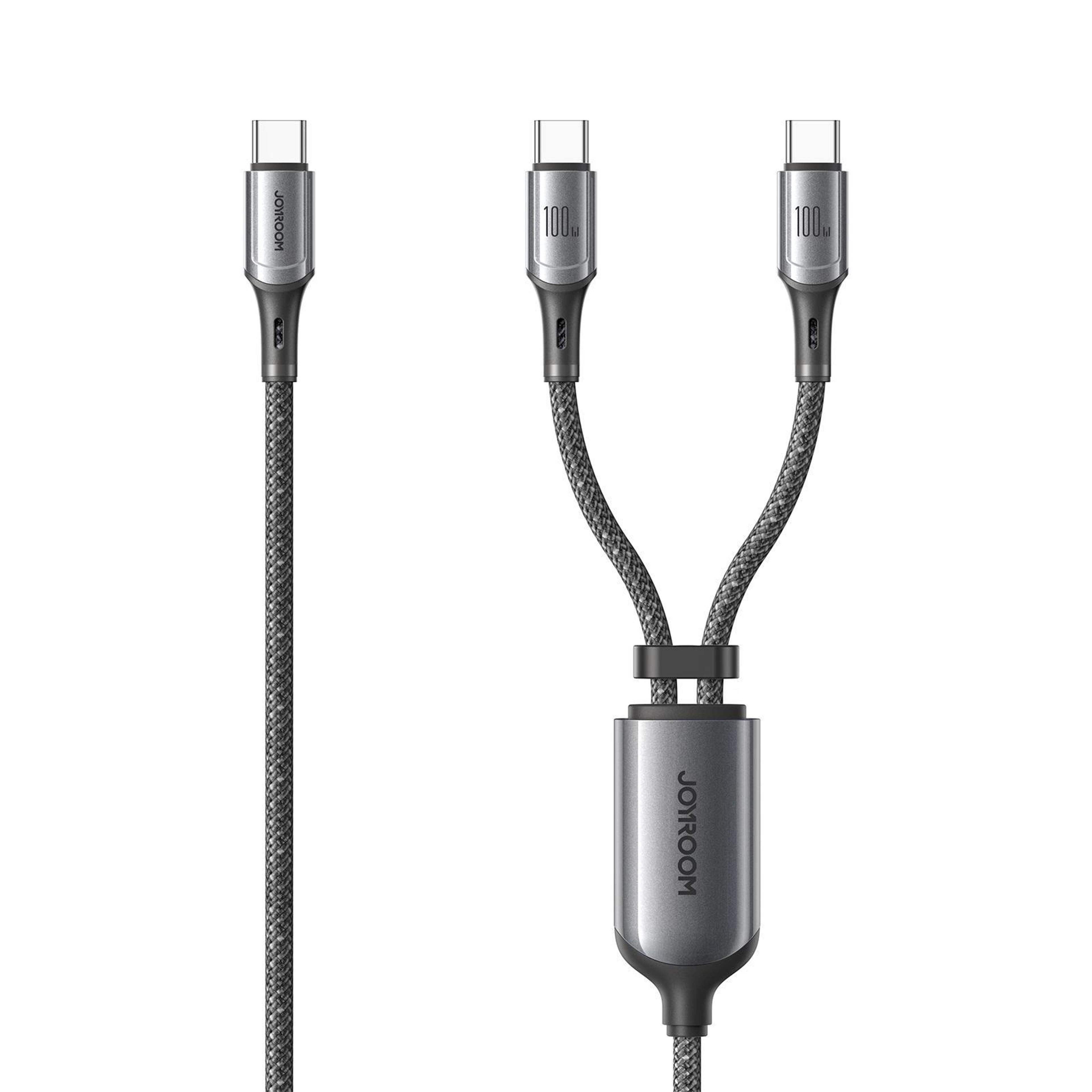 rapidx 100w dual usb-c fast charging cable 1.5m braided data sync cord