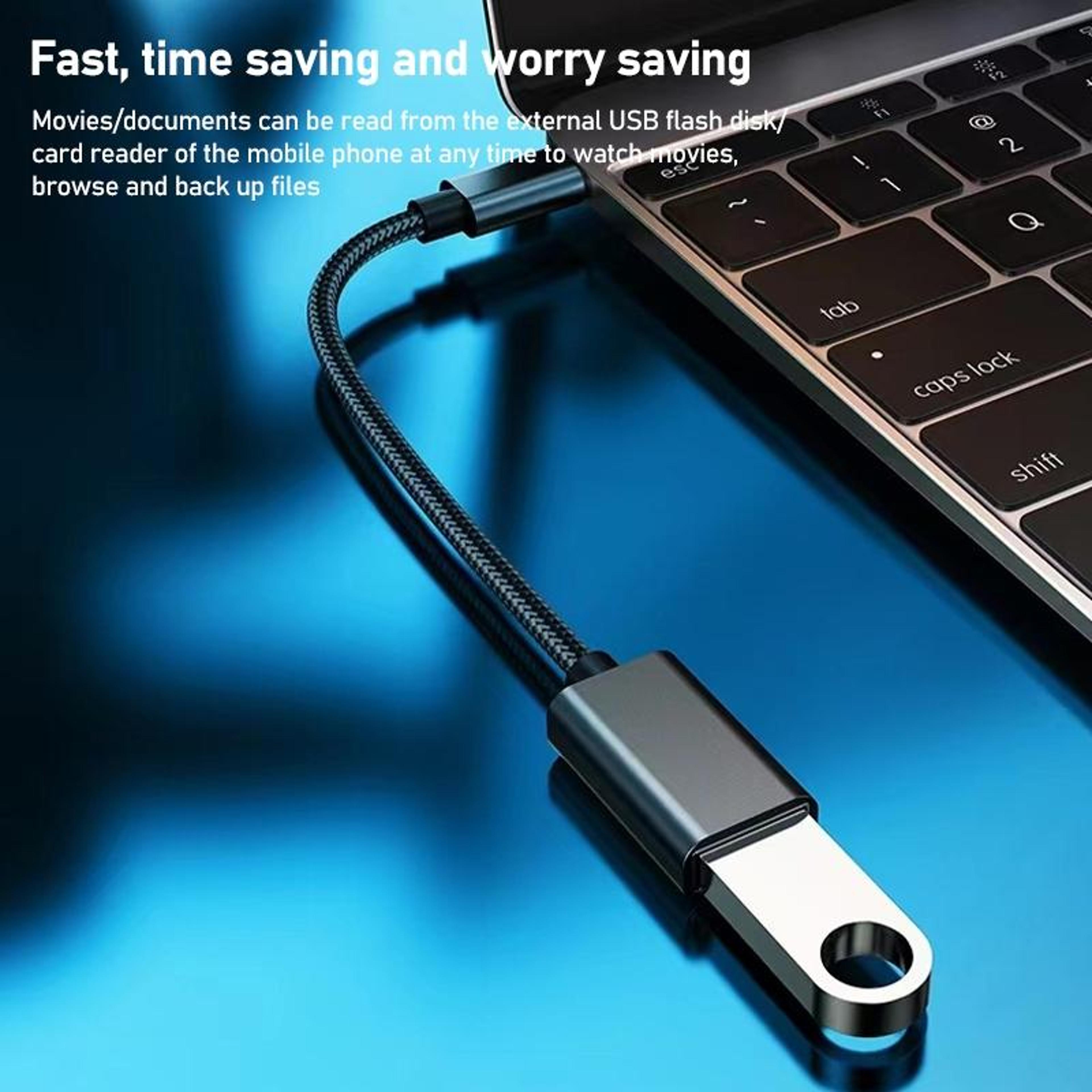 USBC OTG Adapter Cable Fast Data Transfer USB Female To TypeC Male Connector 5