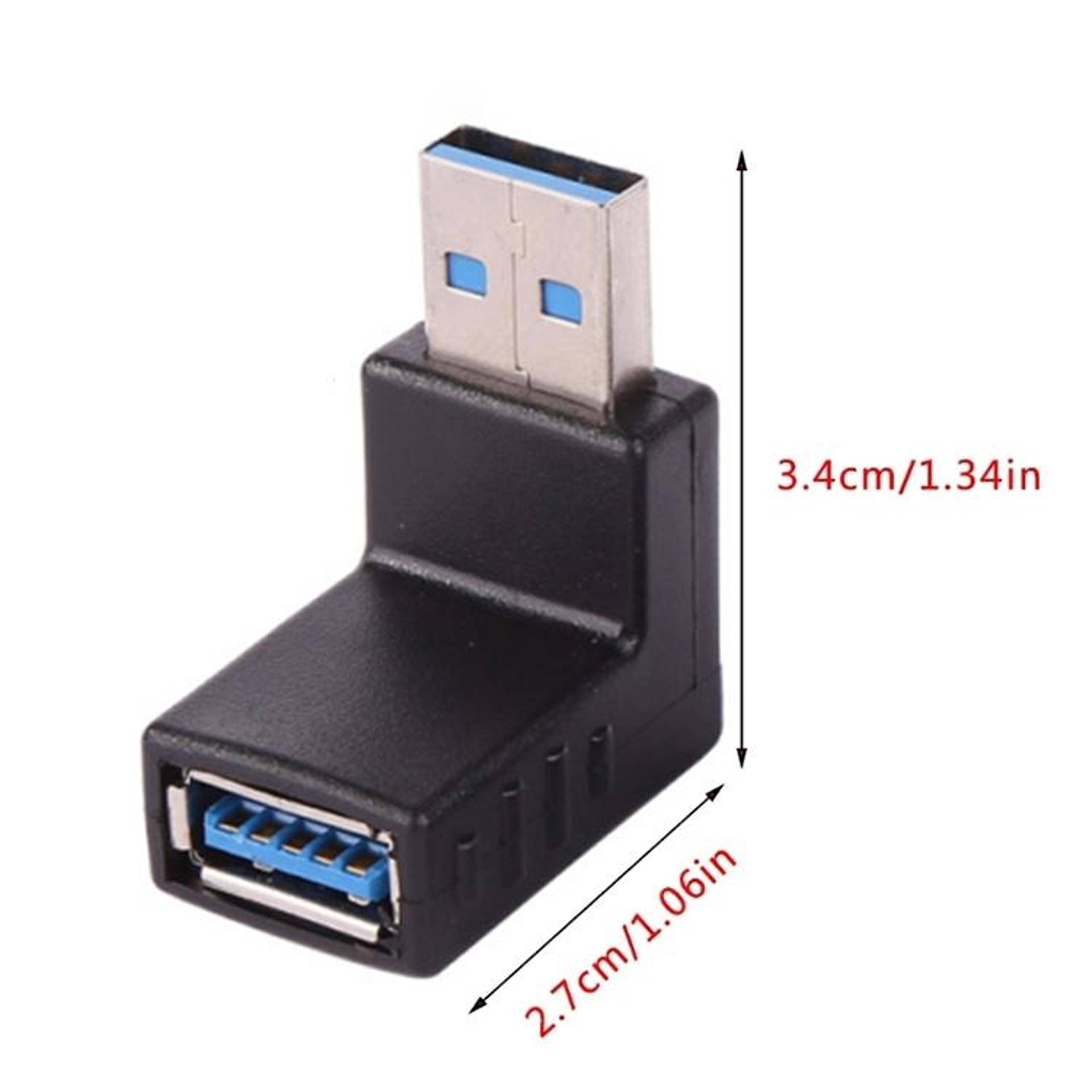 USB 30 Right Angle Adapter  90 Degree LShaped Male To Female Extension Connector 3