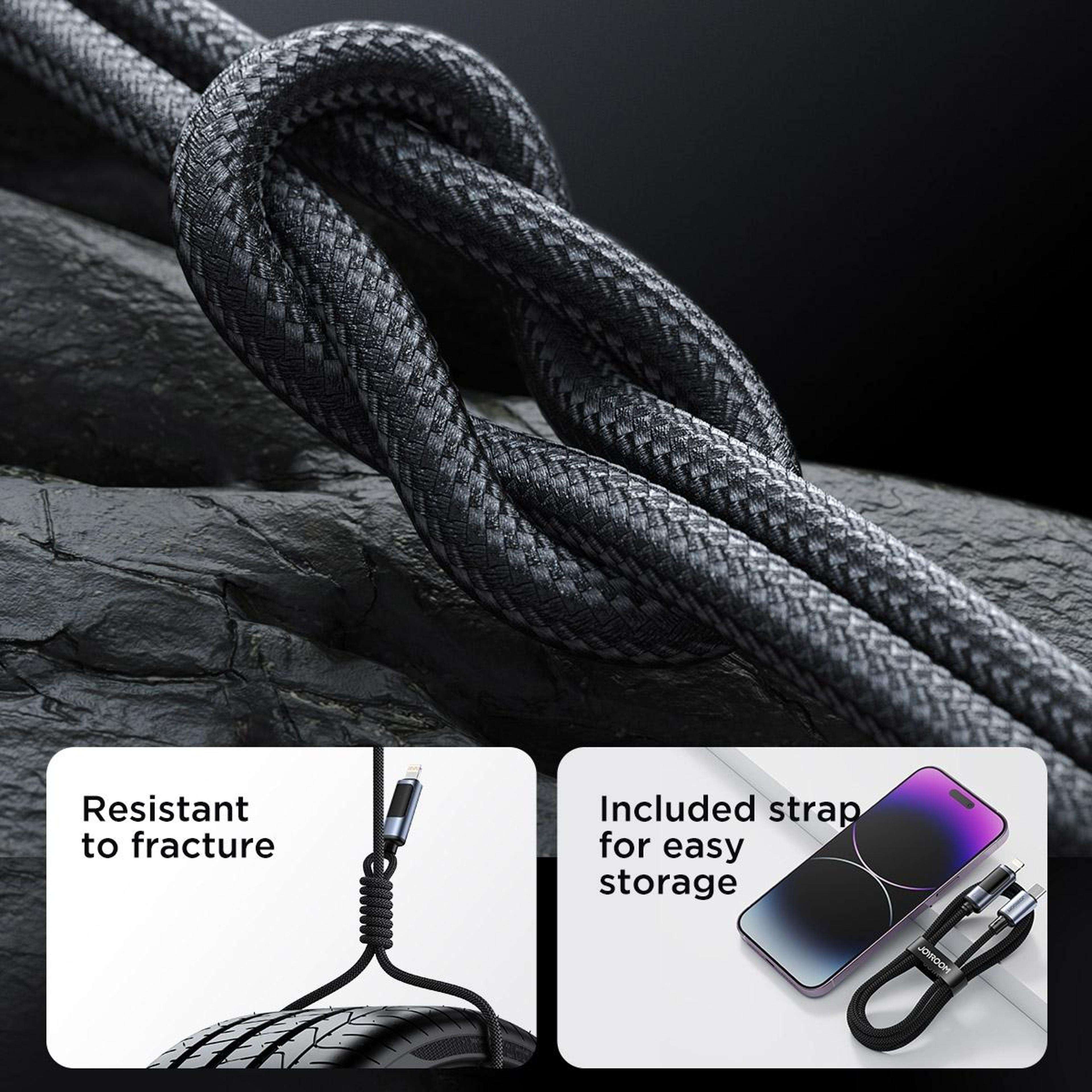 JOYROOM 20W USBC To Lightning Fast Charging Cable With LED Digital Display 12m 6