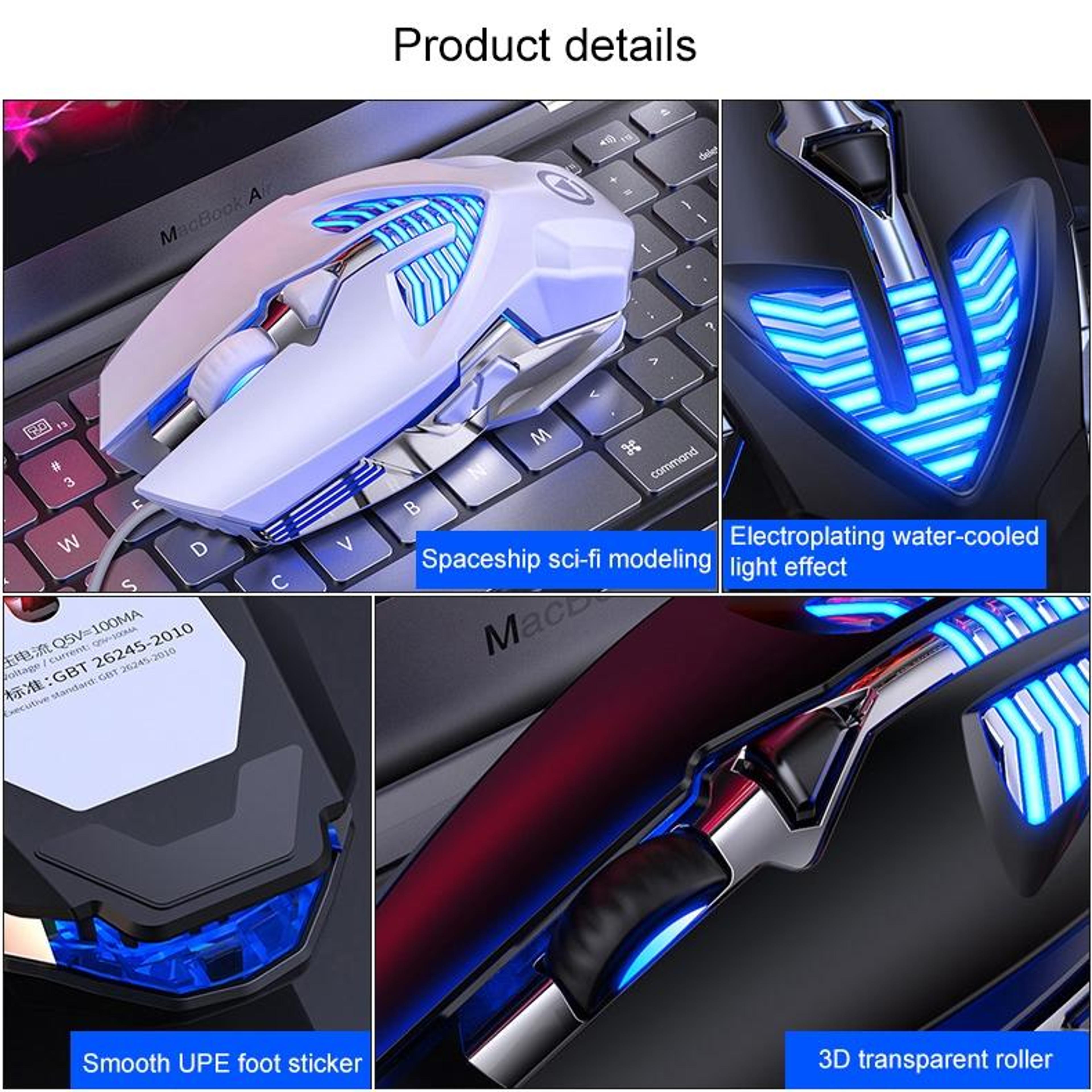 YINDIAO G4 Wired Gaming Mouse 3200 DPI RGB Programmable USB Gaming Mouse With 7 Keys 6