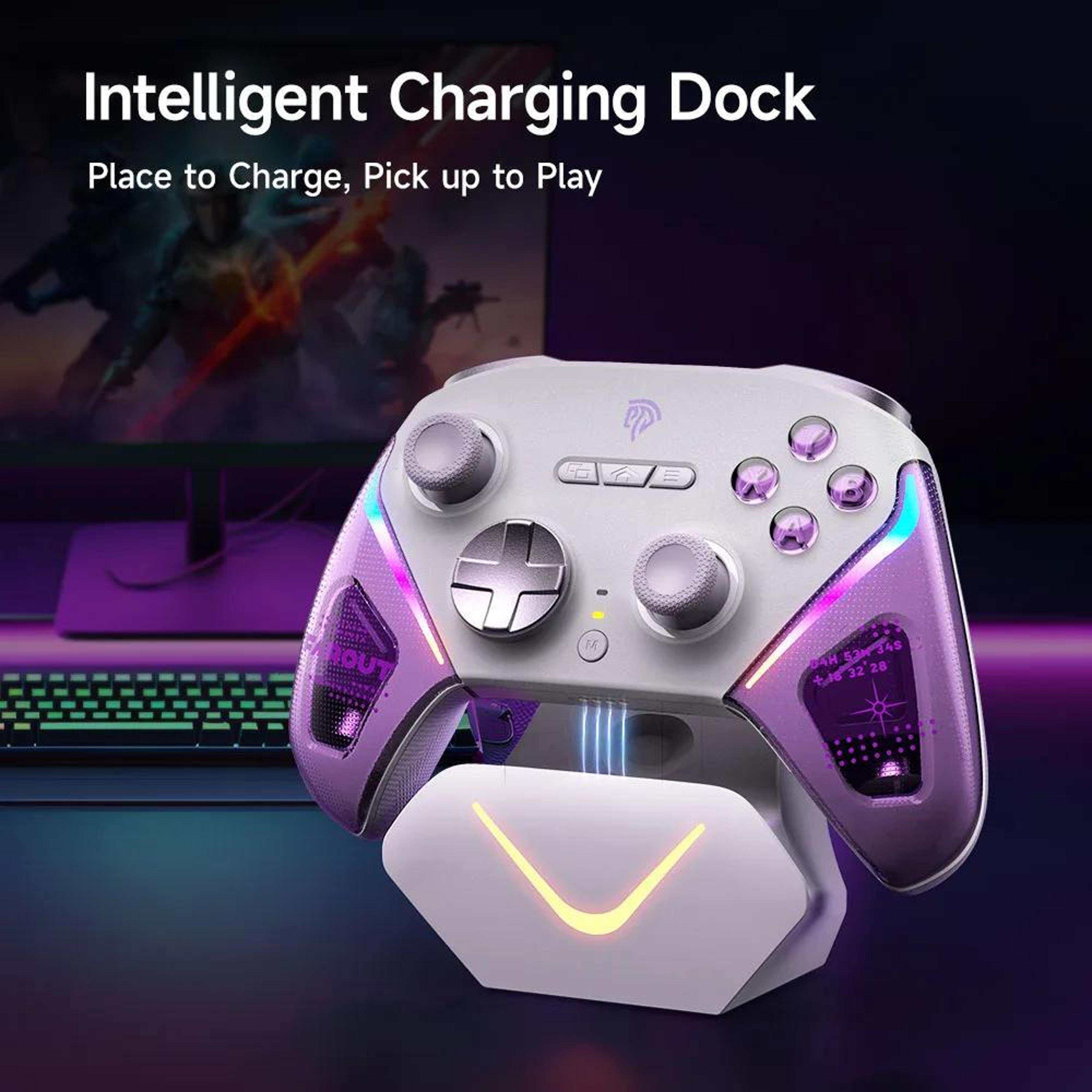 EasySMX D10 Wireless Gaming Controller With TMR Joysticks And Charging Dock For PC Switch Phone Ste 3