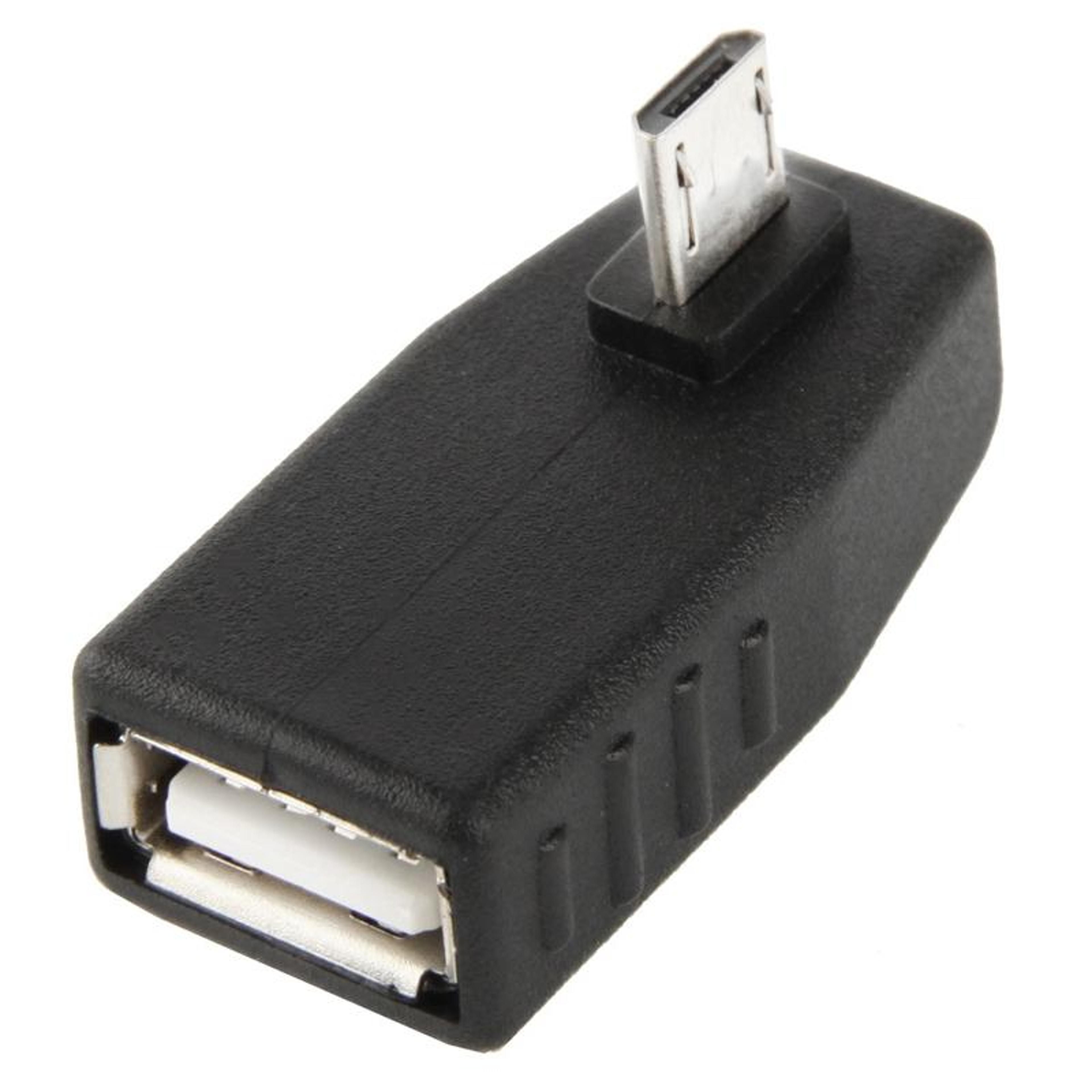 Micro USB OTG Adapter 90 Degree Micro USB To USB Adapter Right Angle USB Connector Black 0