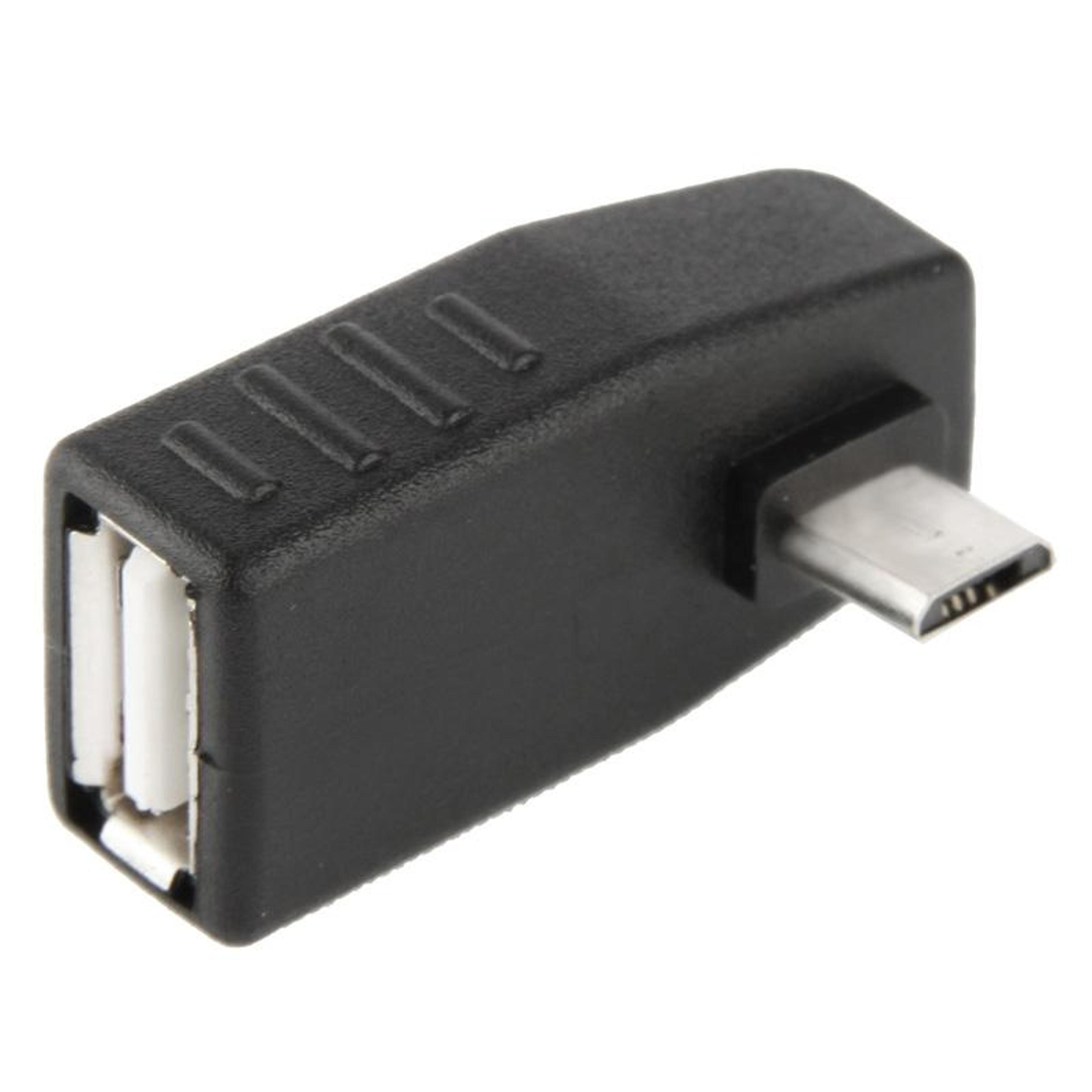 Micro USB OTG Adapter 90 Degree Micro USB To USB Adapter Right Angle USB Connector Black 1