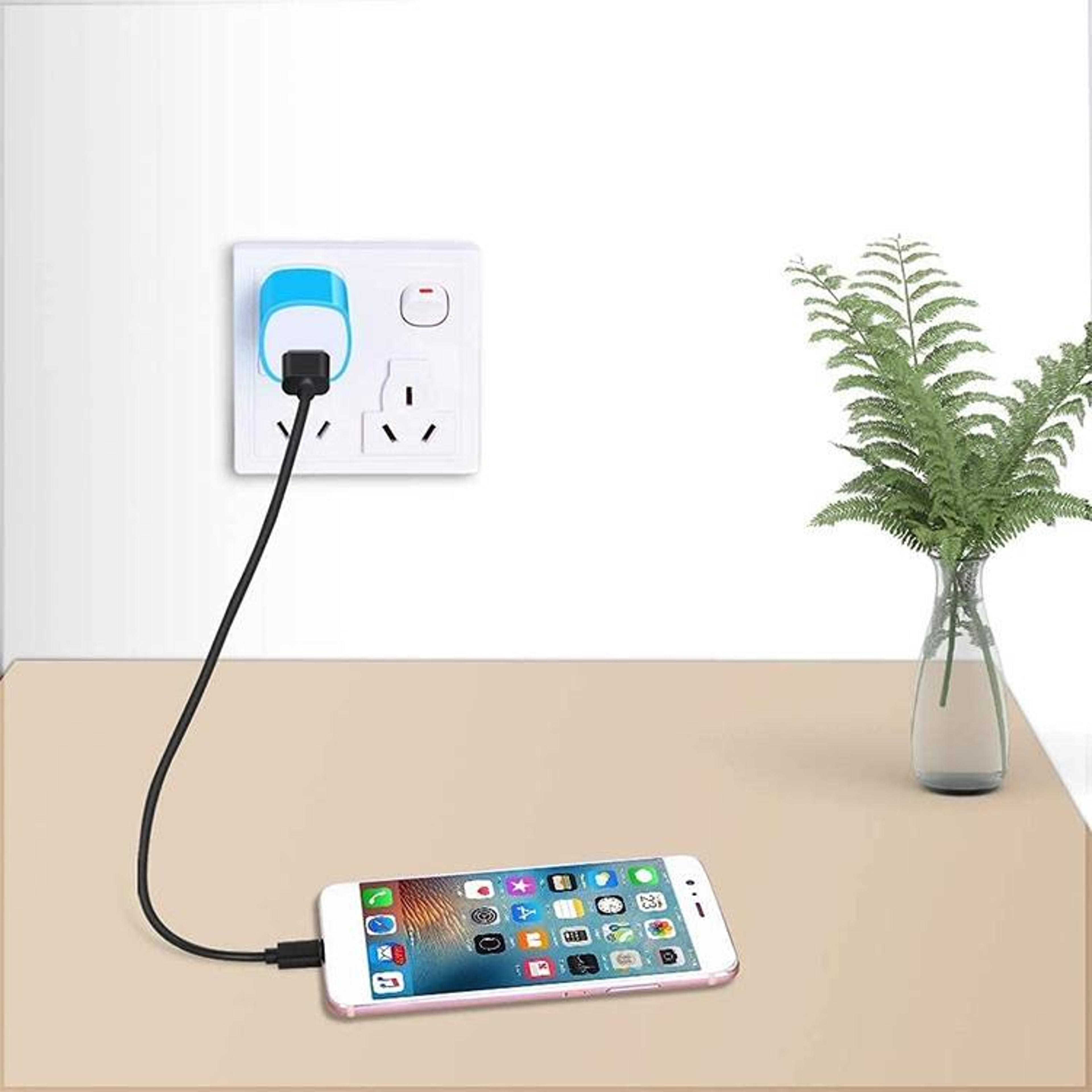 US Plug USB Wall Charger Compact USB Charger Adapter For Travel Home Office Purple 10