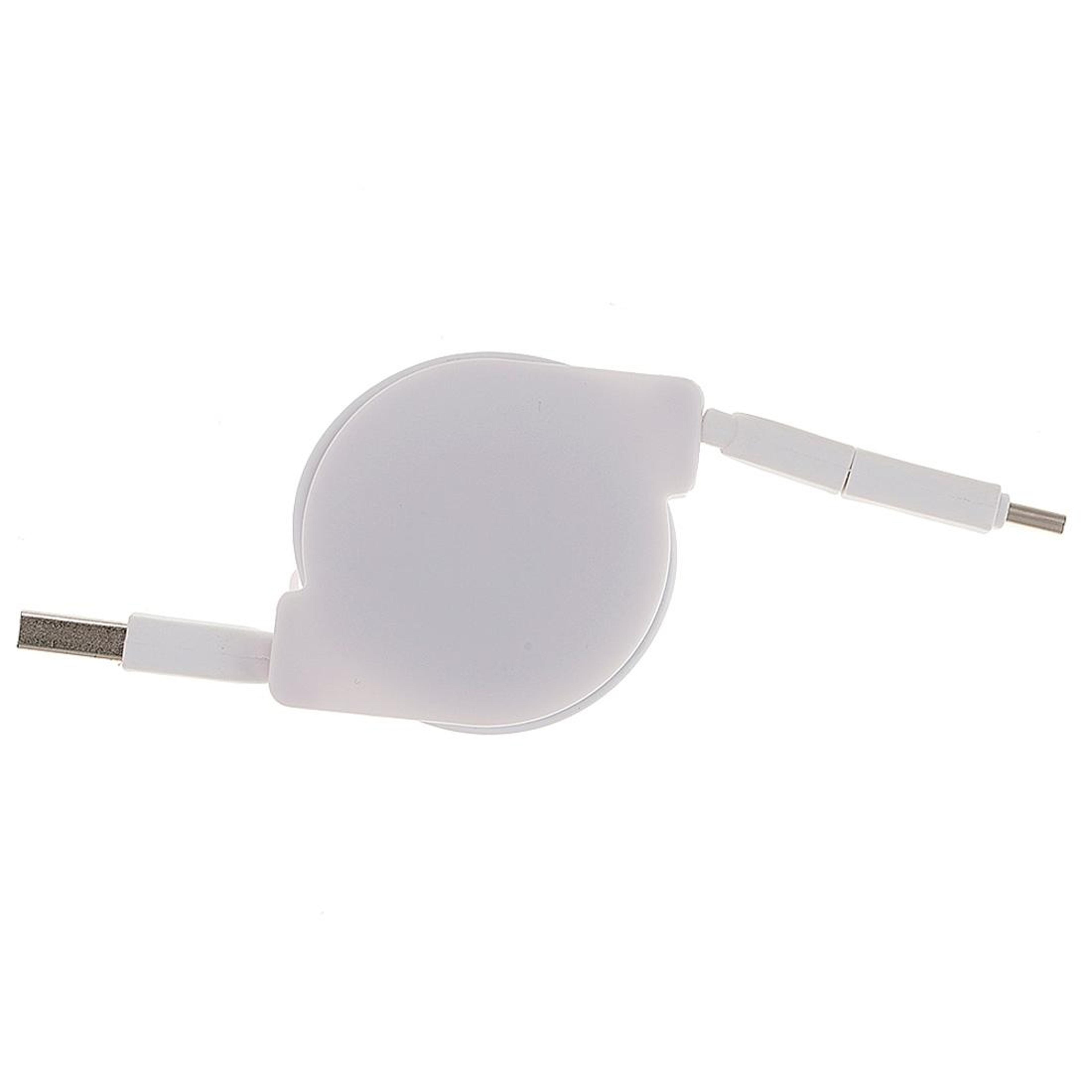 2in1 Retractable Charging Cable 1M 2A USBC  Micro USB Fast Data Sync Cable 3