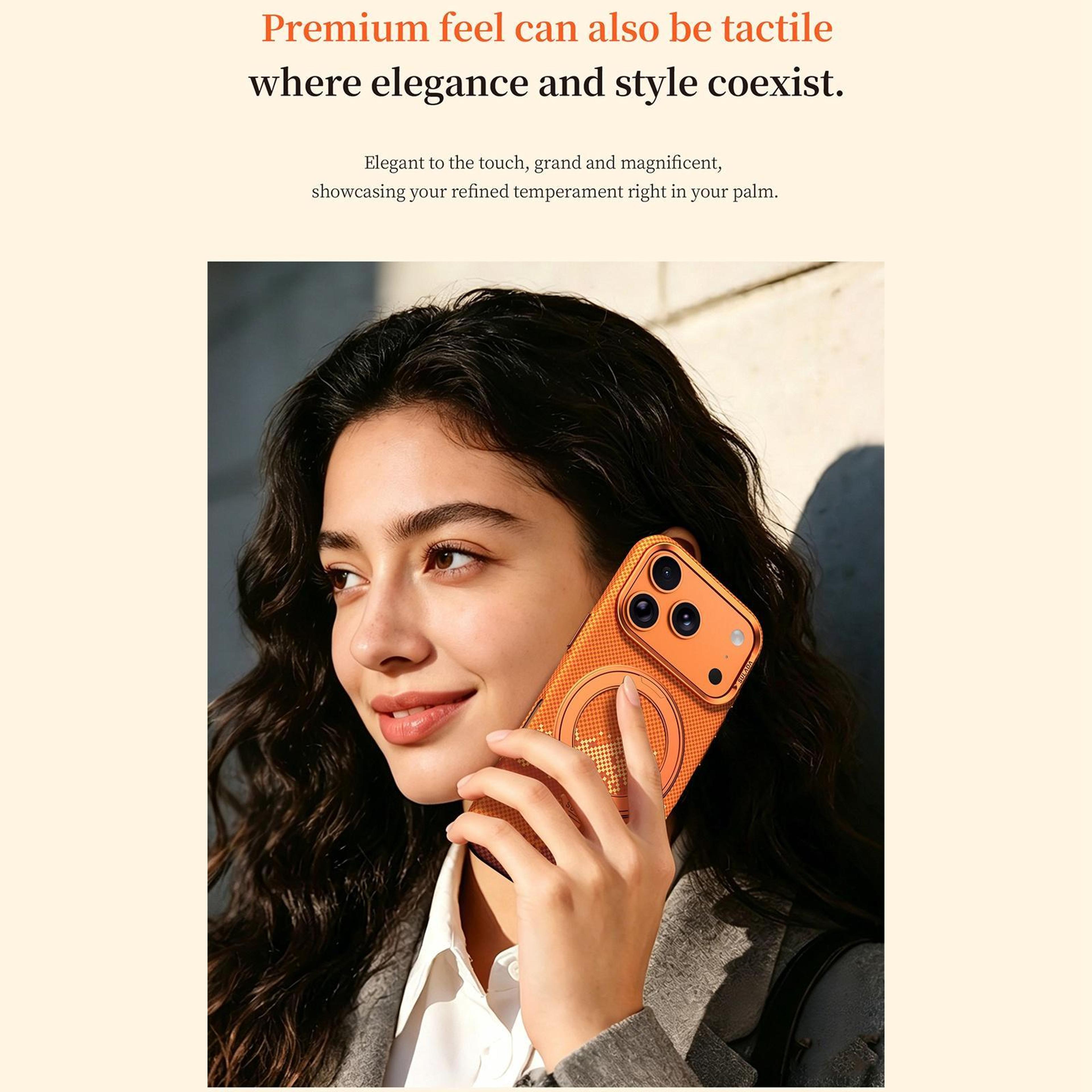 SULADA IPhone 17 Pro  Pro Max Case With Kevlar Phone Case Design And 360 Rotating Magnetic Holder 4