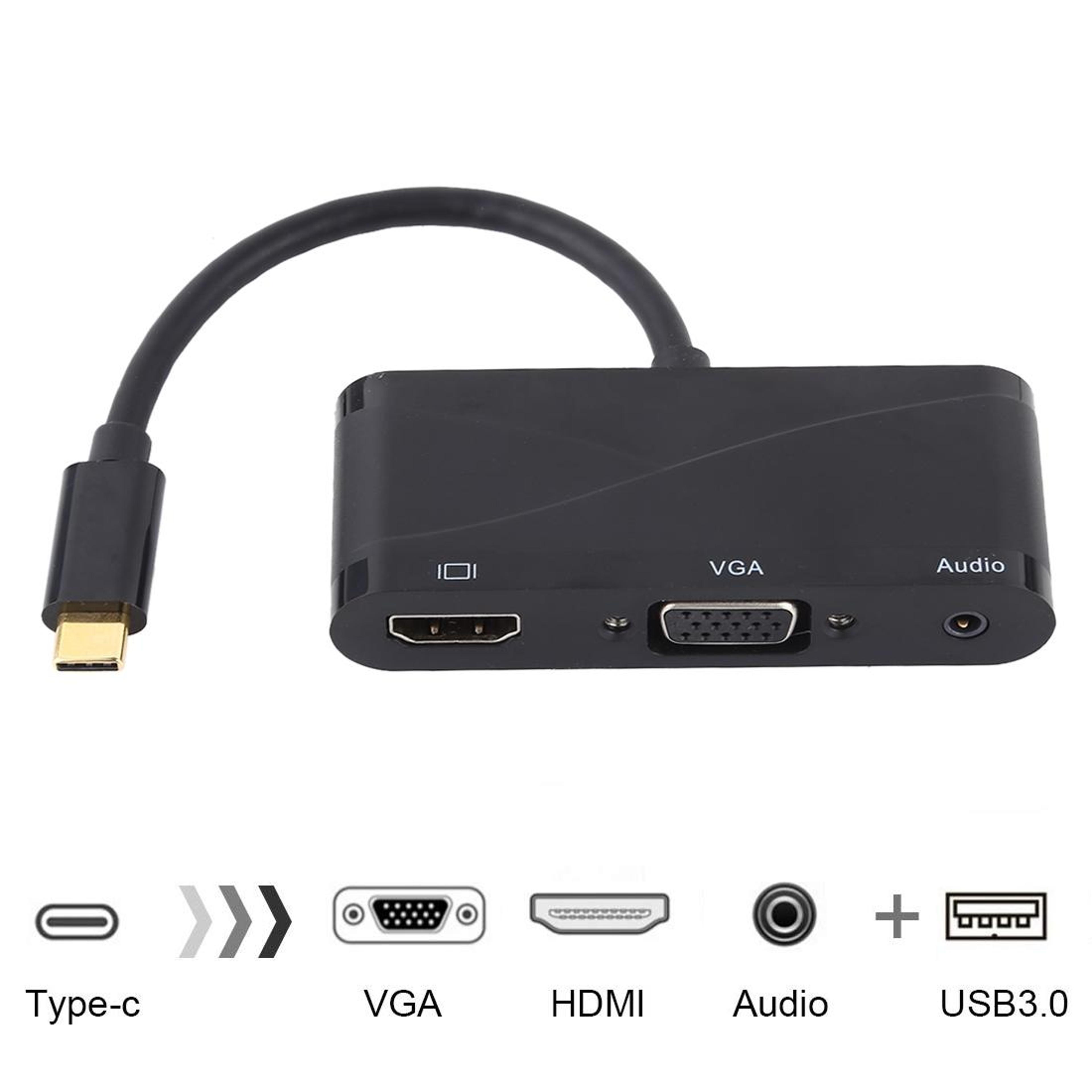 5in1 USBC Hub With HDMI VGA USB 20 Audio And TypeC PD Charging Adapter 2