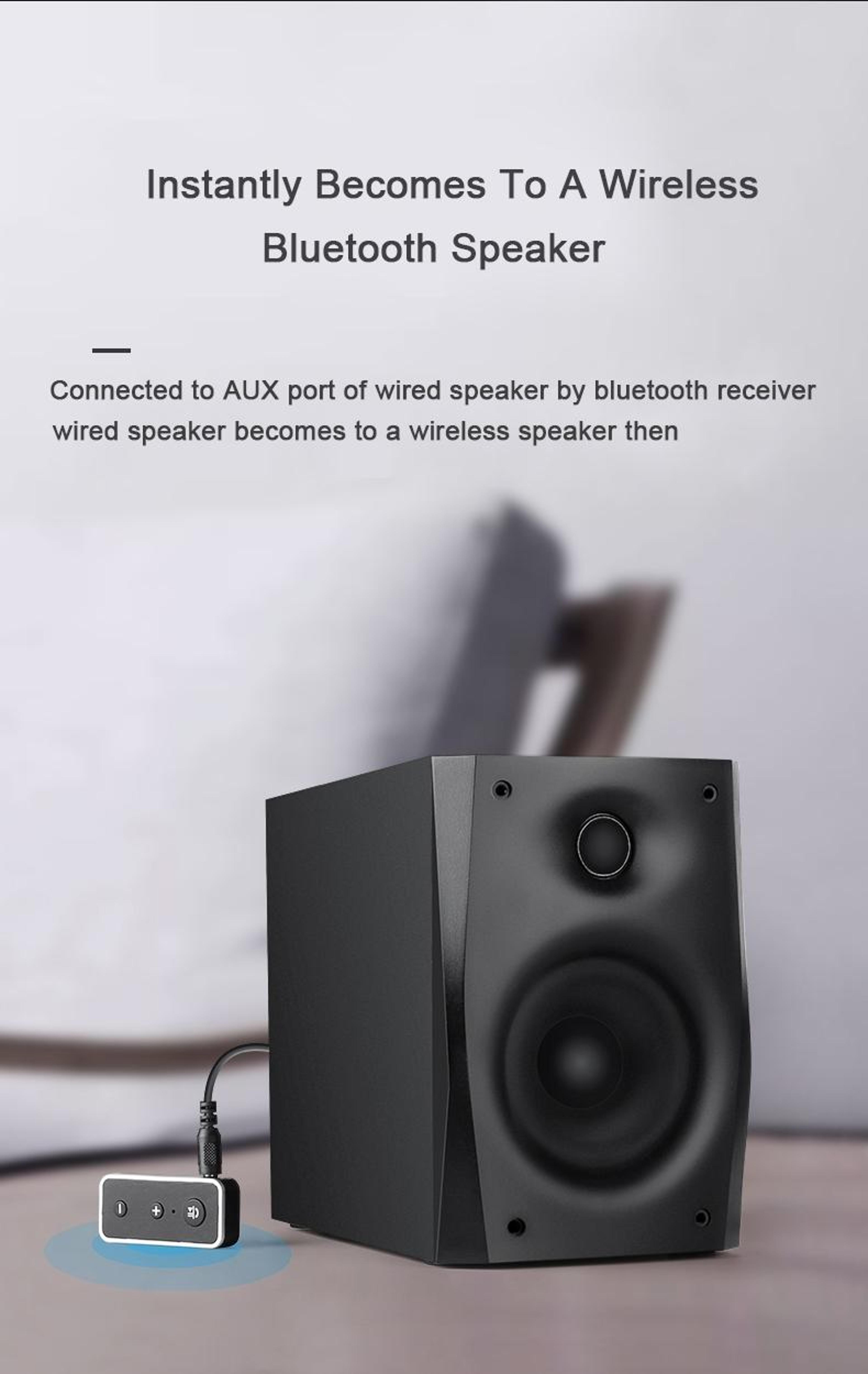 Bluetooth 50 AUX Audio Receiver Wireless Car Adapter With Hands Free Calling For Home And Car Stere 2