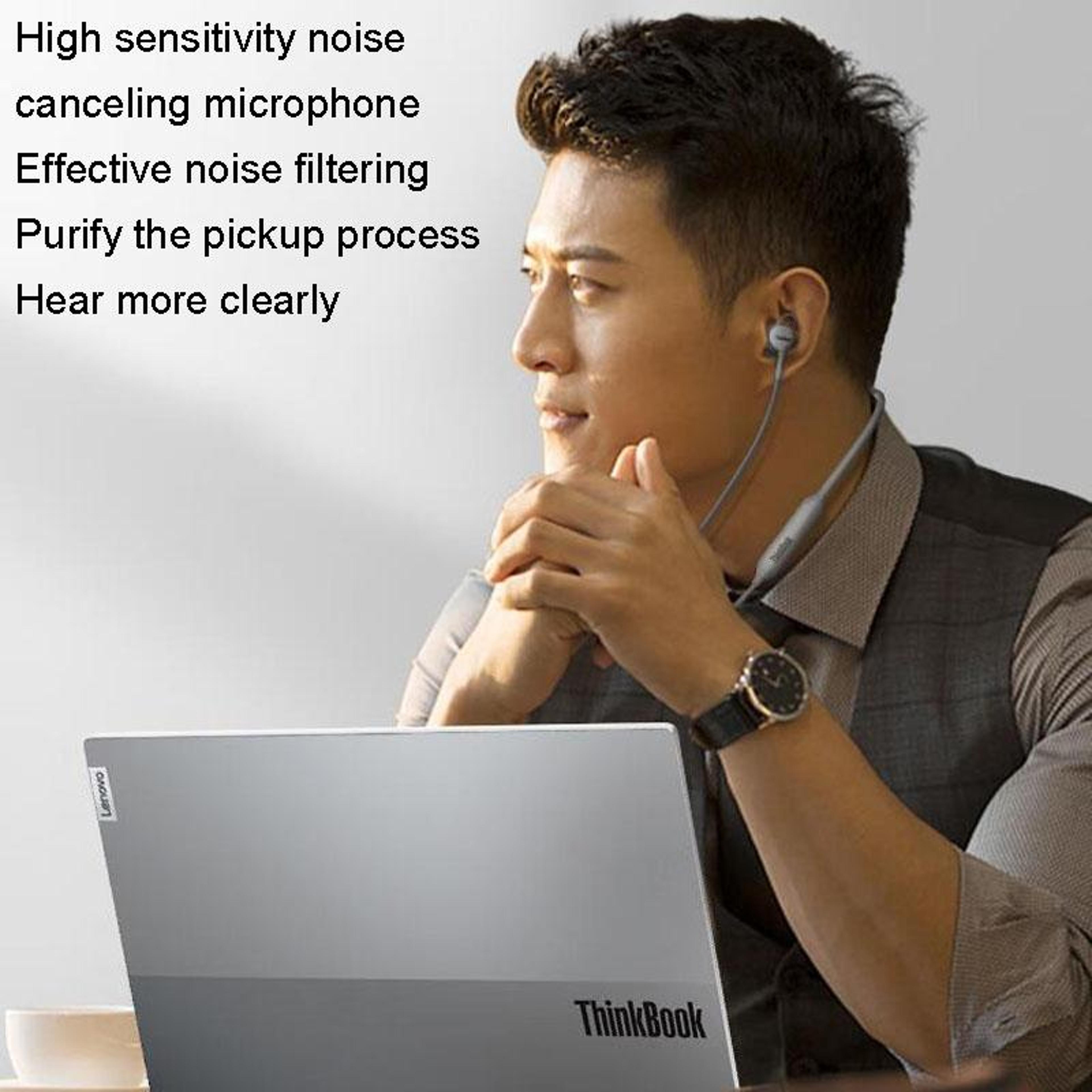 Lenovo ThinkBook UC100 Bluetooth Neckband Headset Dual Device Wireless Bluetooth Earphones With ENC 12